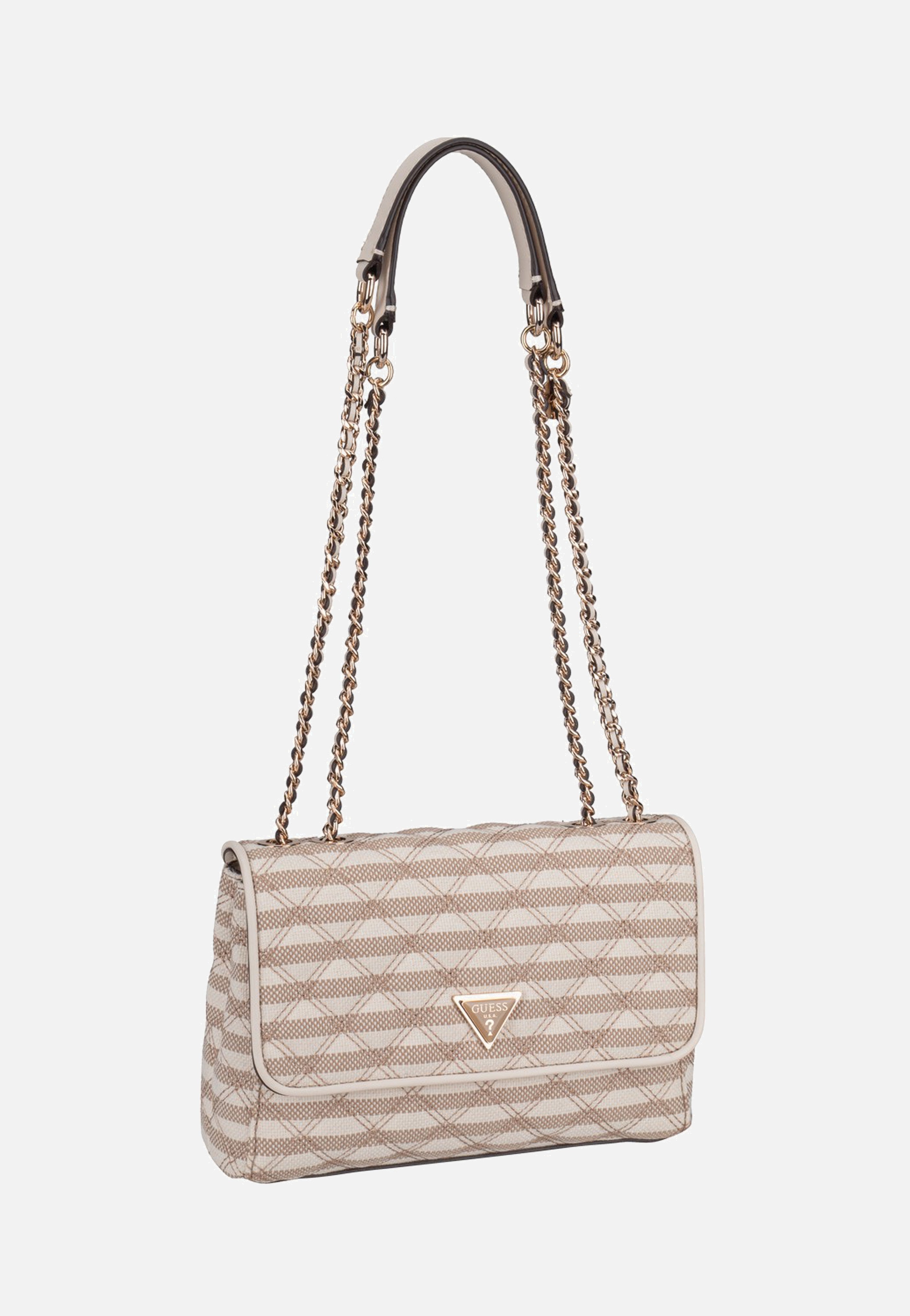 Guess Giully II 2 Comp Conv Flap Taupe Multi Crossbody Bag