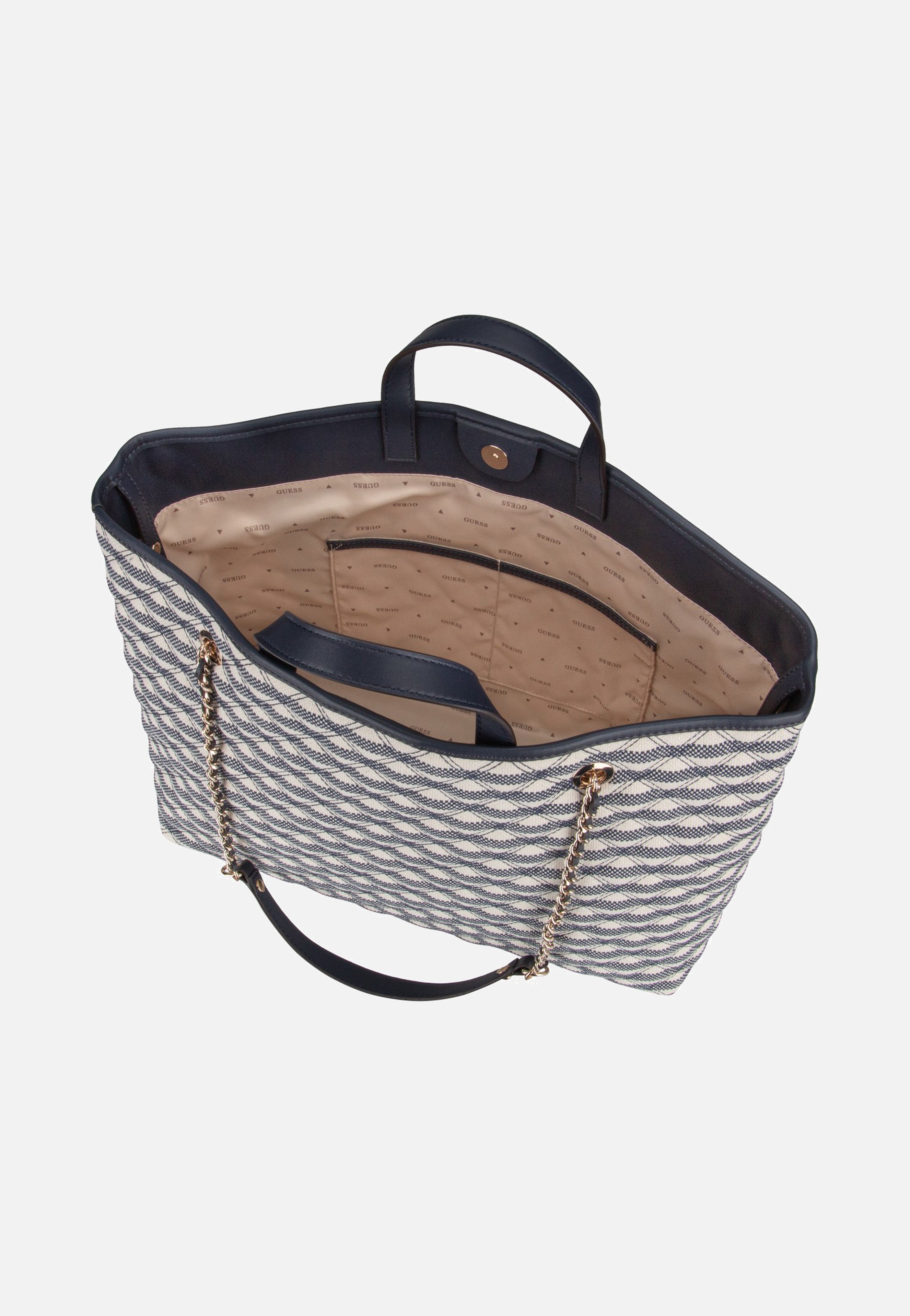 Guess Giully II Large 2 In 1 Tote Navy Multi Shopper