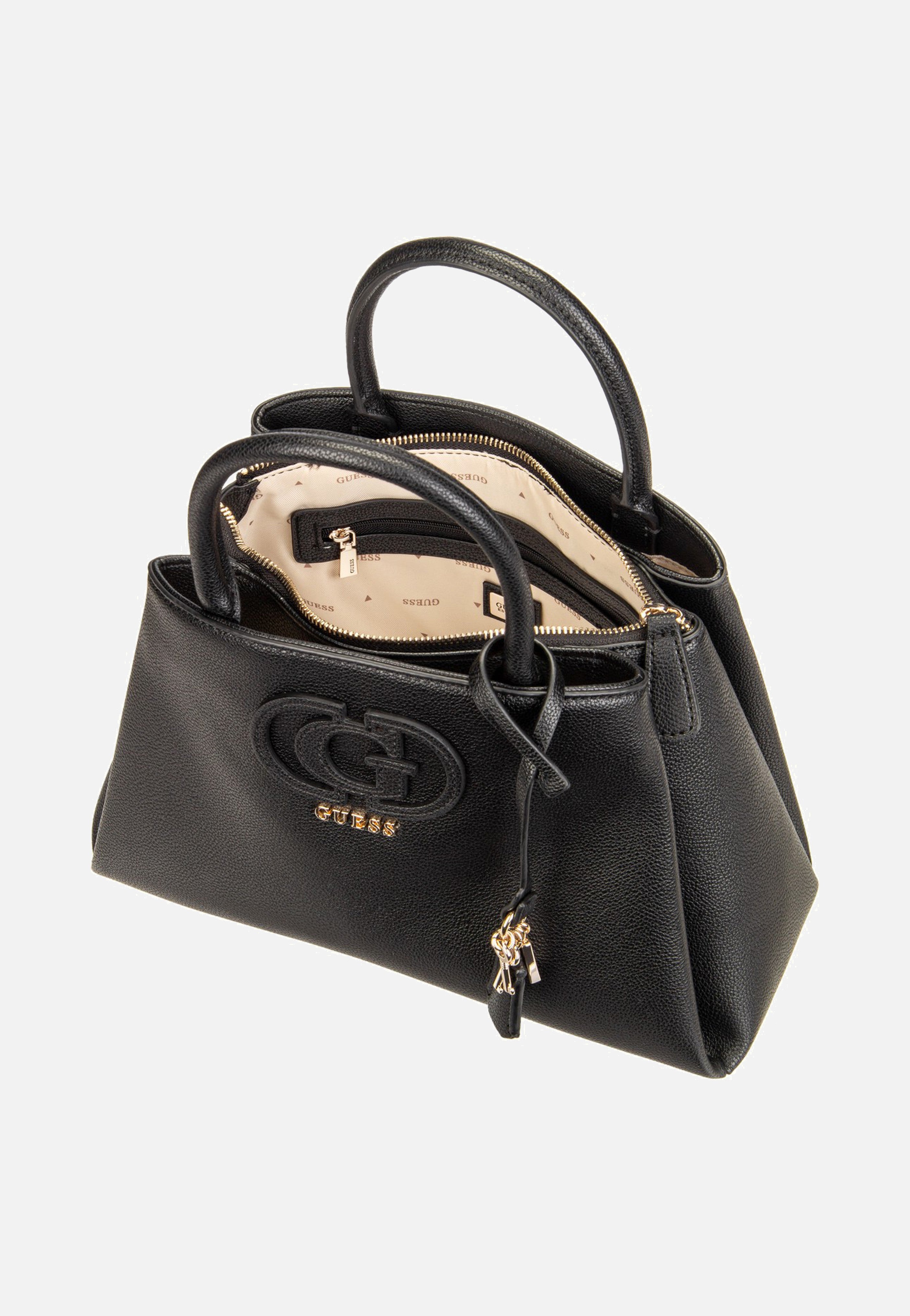 Guess - Isola 3 Comp Satchel Black - Satchel | Women-Image