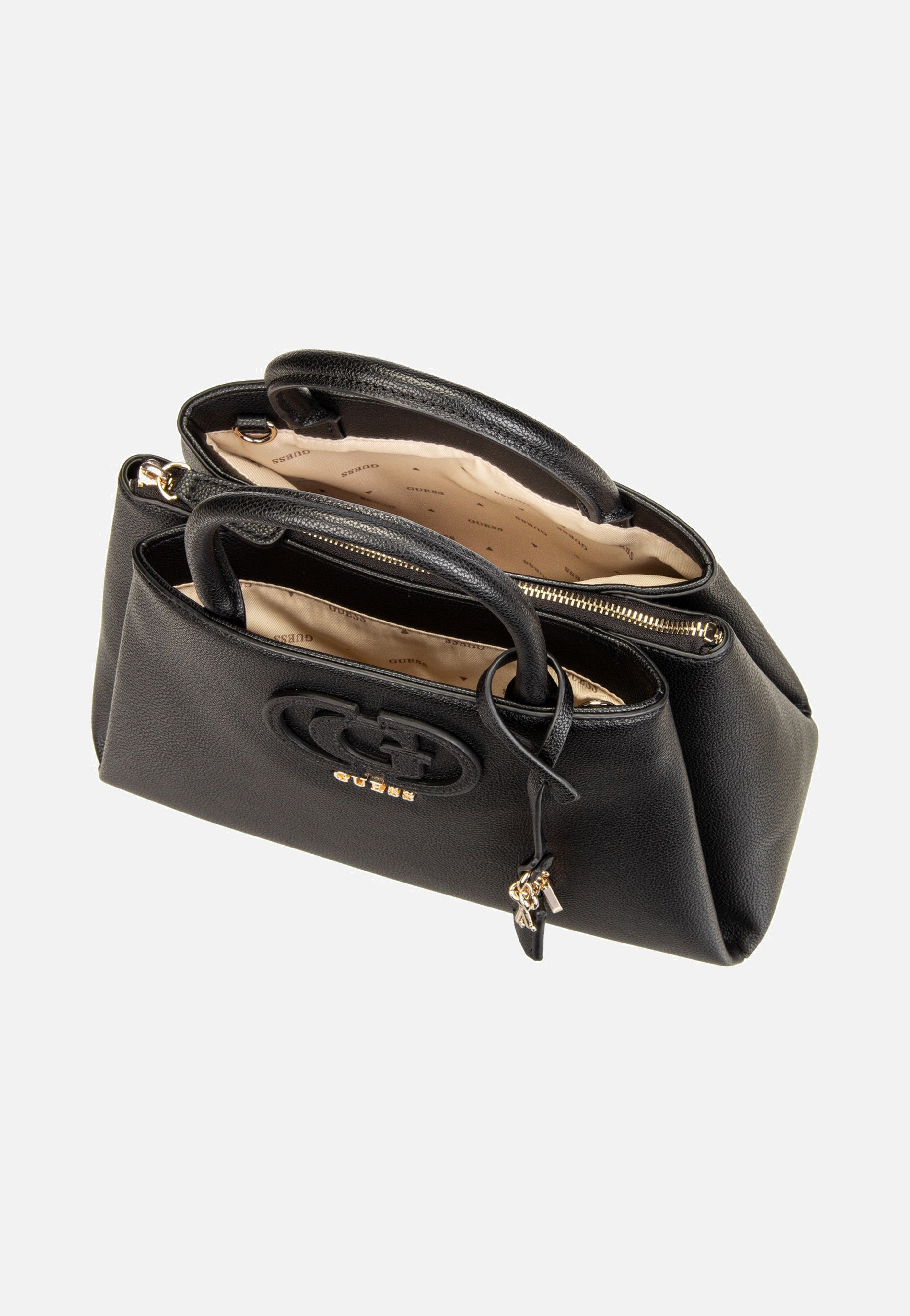 Guess - Isola 3 Comp Satchel Black - Satchel | Women-Image