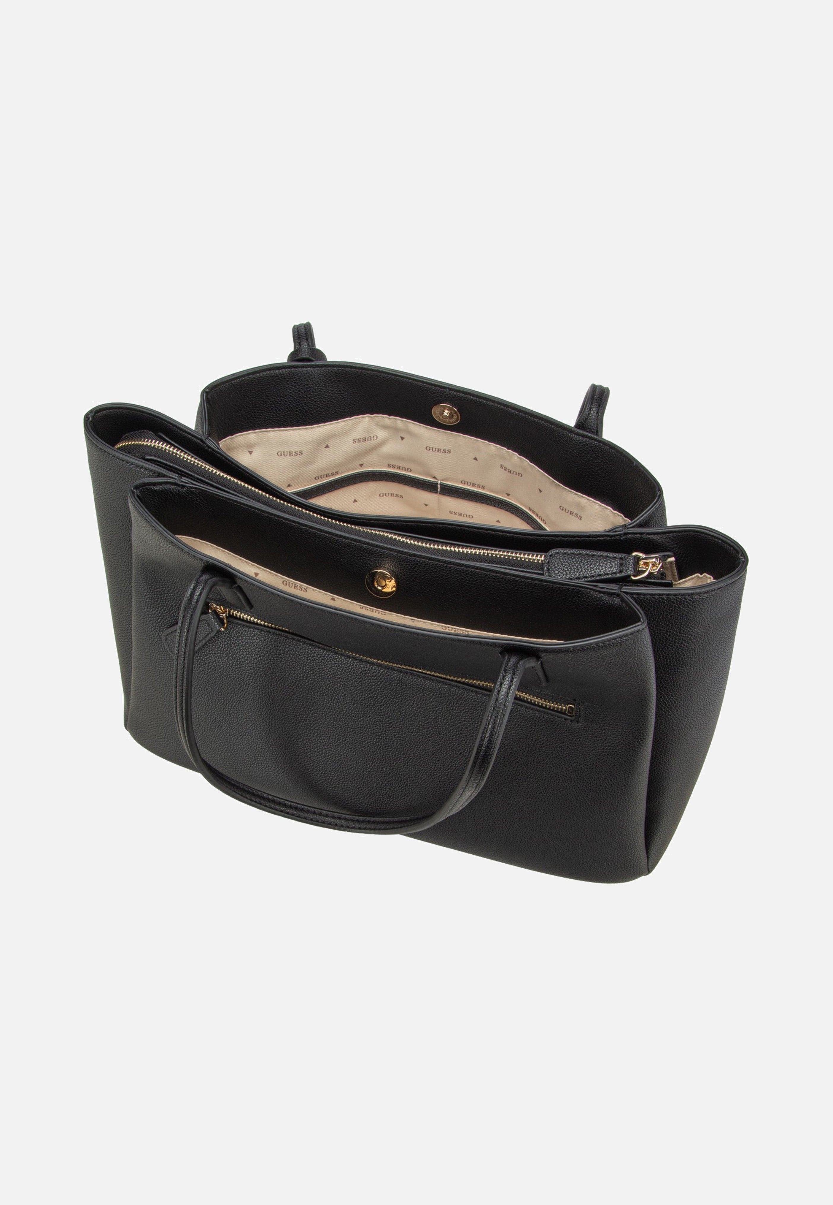 Guess Isola Multi Comp Tote Black Shopper