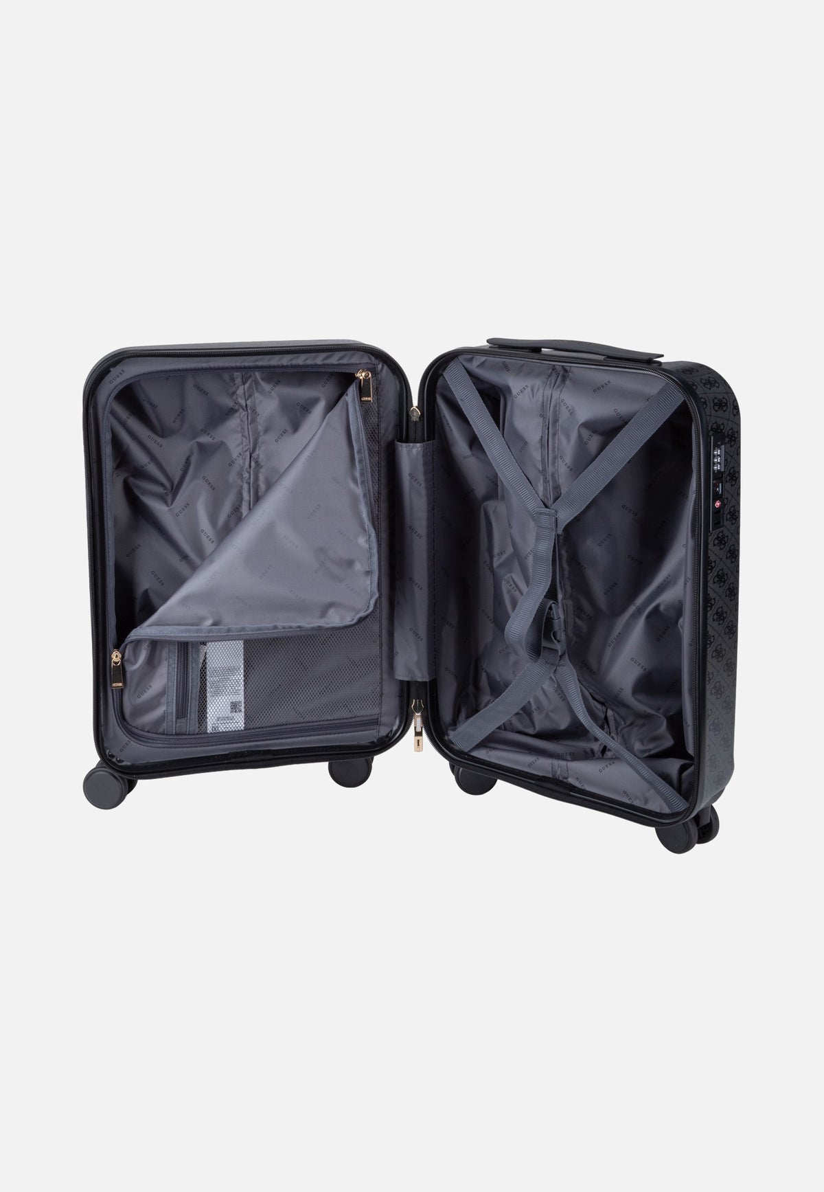 Guess Latona 18 In 8-Wheeler 11983 Coal Logo Valise