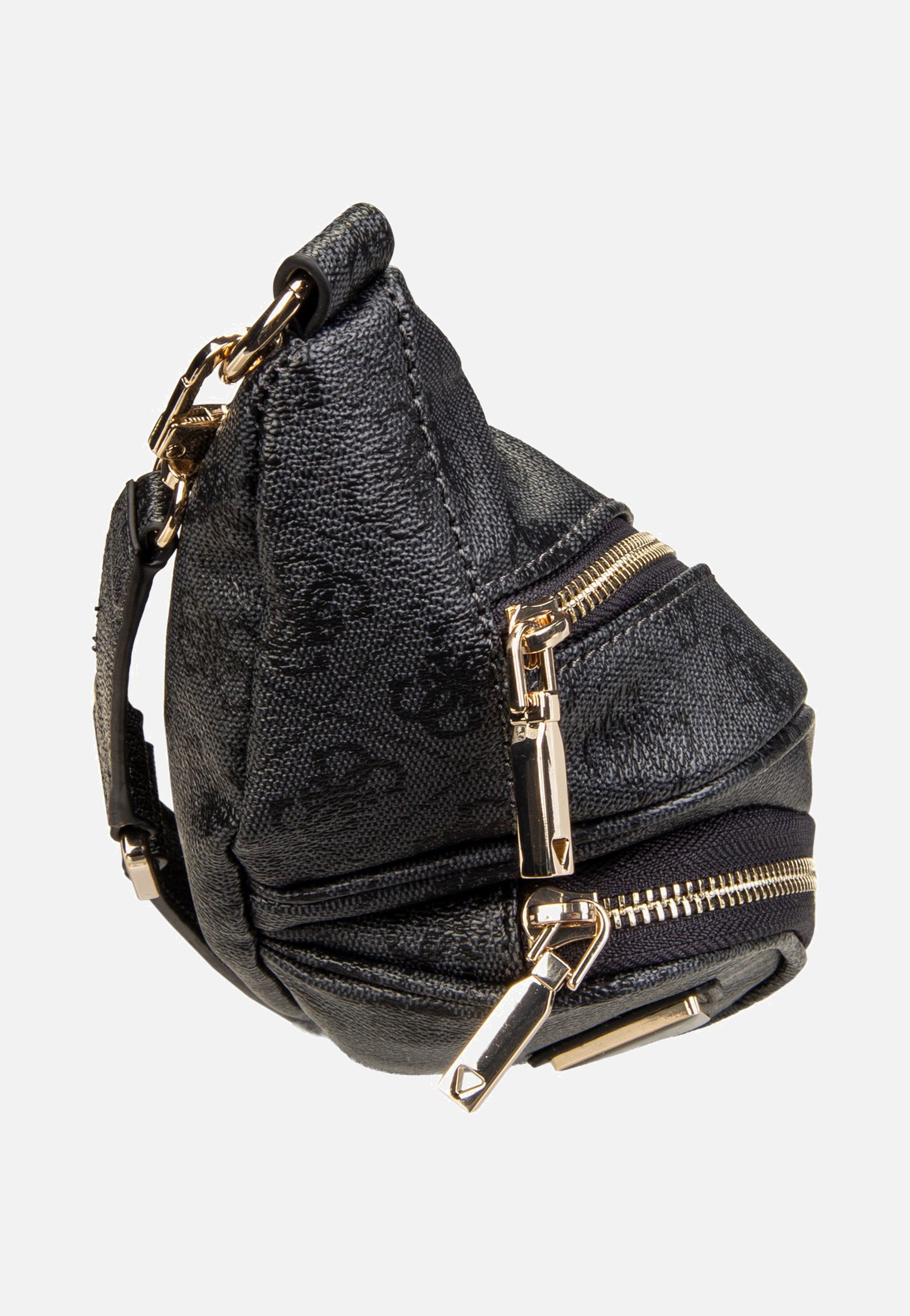 Guess Latona Belt Bag Coal Logo Sling Bag
