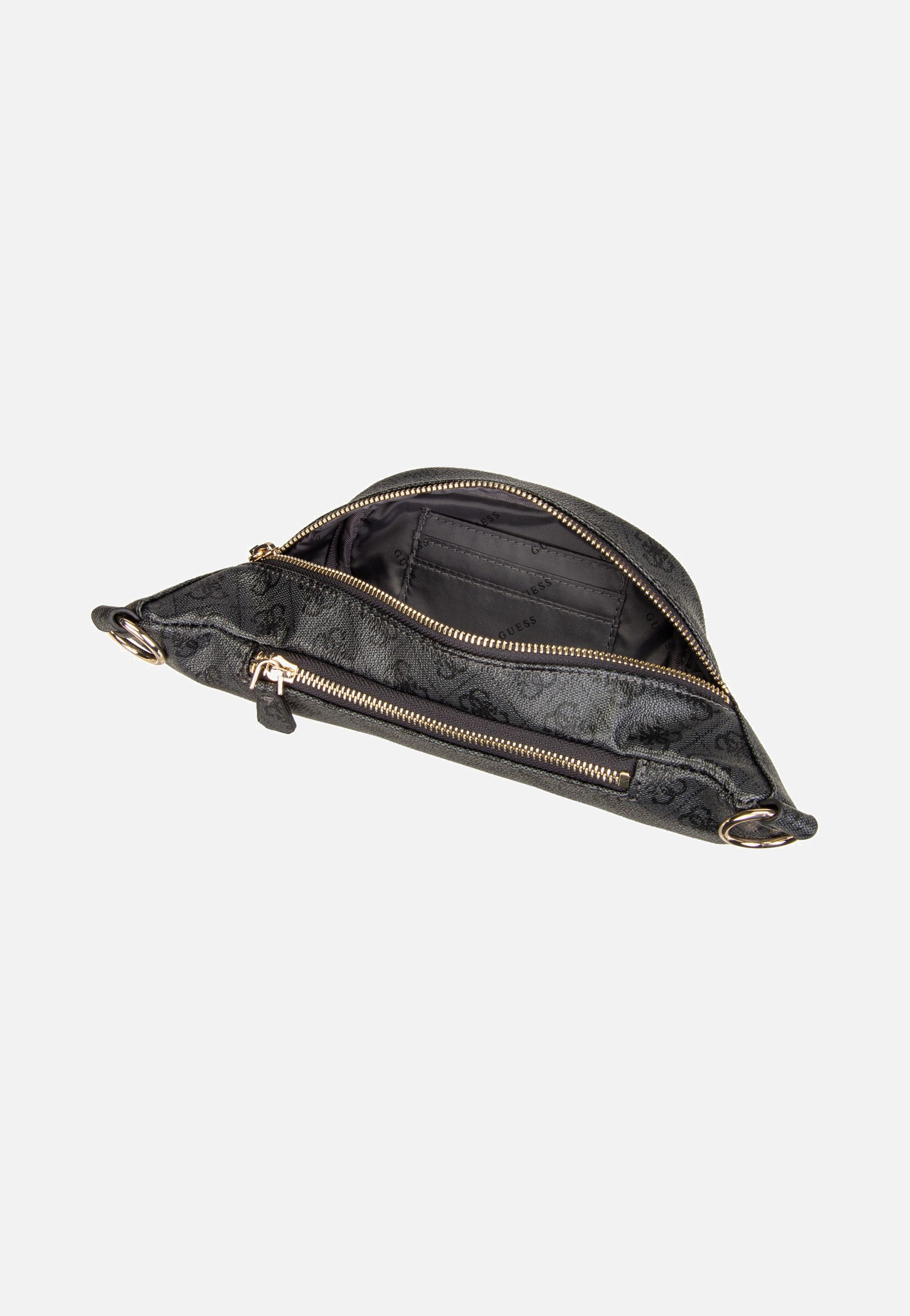 Guess Latona Belt Bag Coal Logo Sling Bag