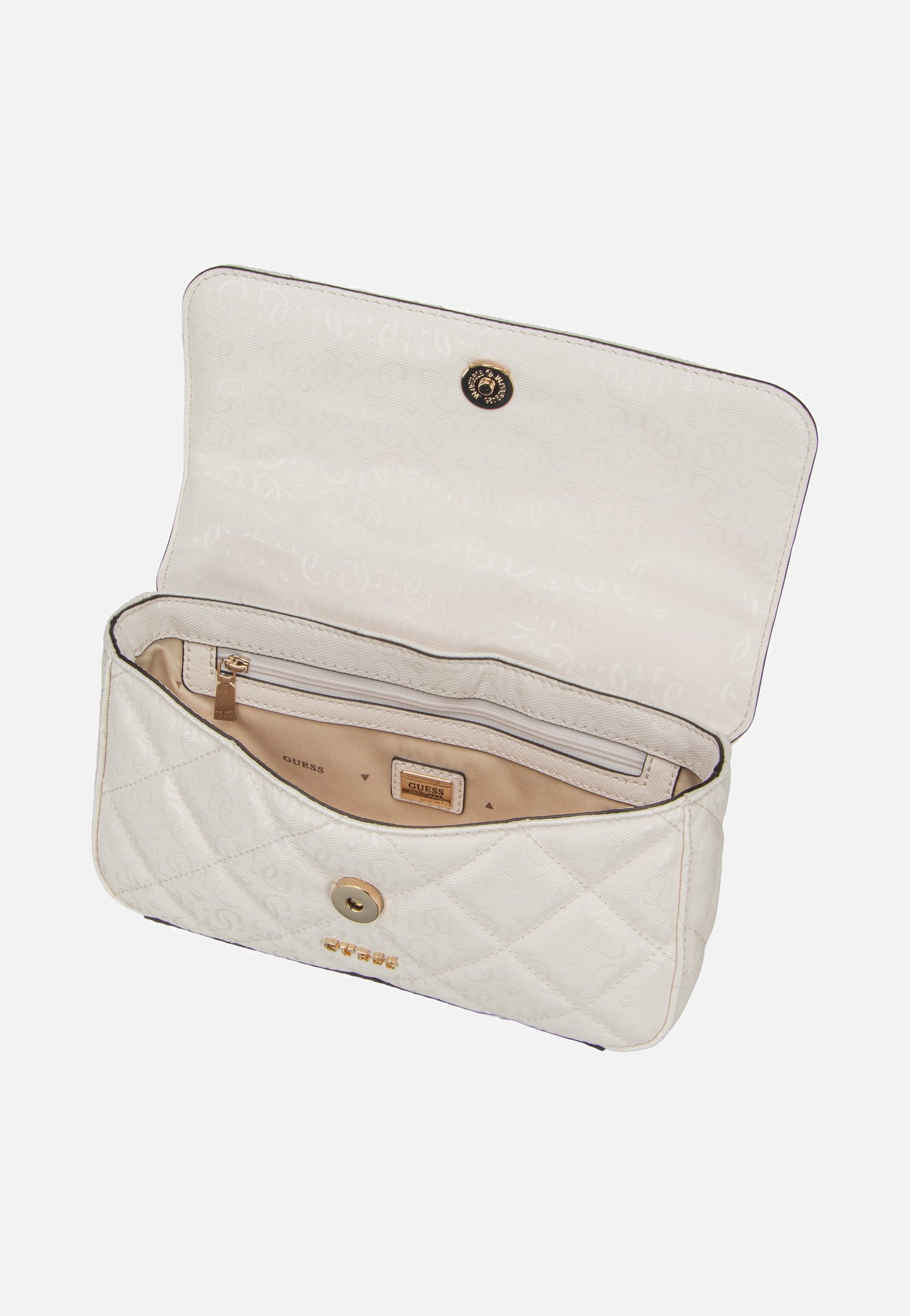 Guess Libby Flap 12200 Off White Evening Bag