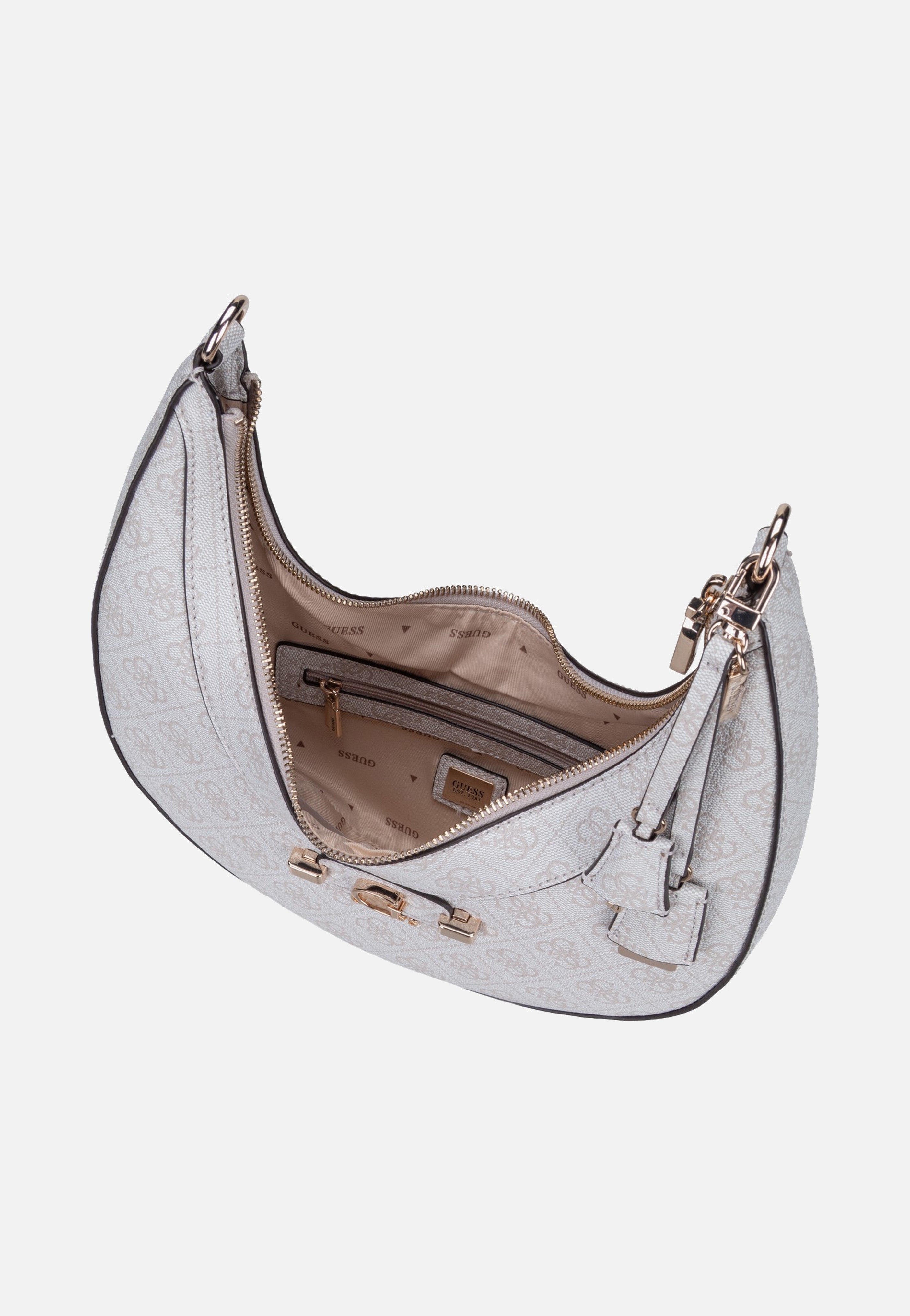 Guess Lindsey 49010 Bone Logo Hobo Bag