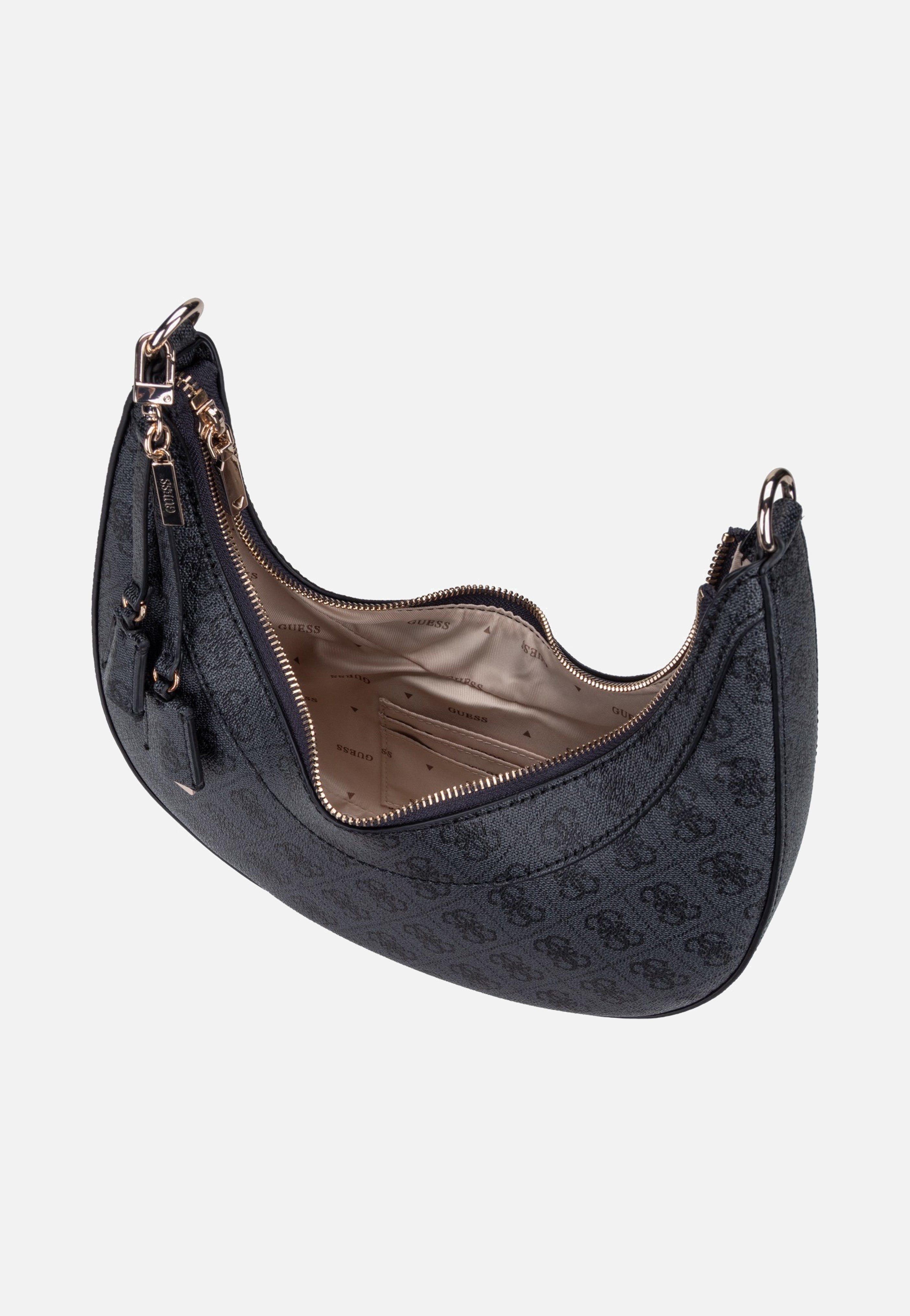 Guess Lindsey 49010 Coal Logo Hobo Bag