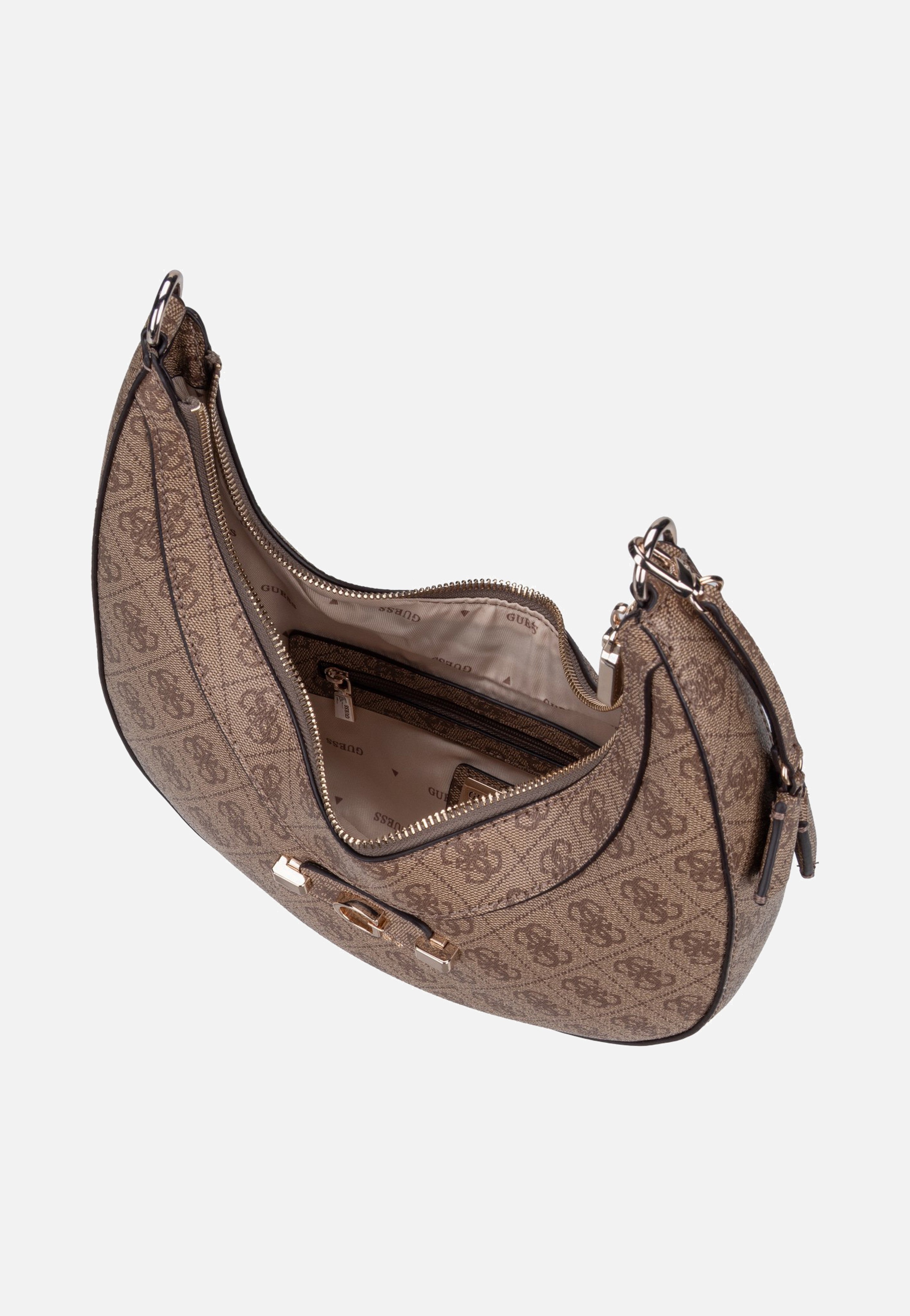 Guess Lindsey 49010 Latte Logo Hobo Bag