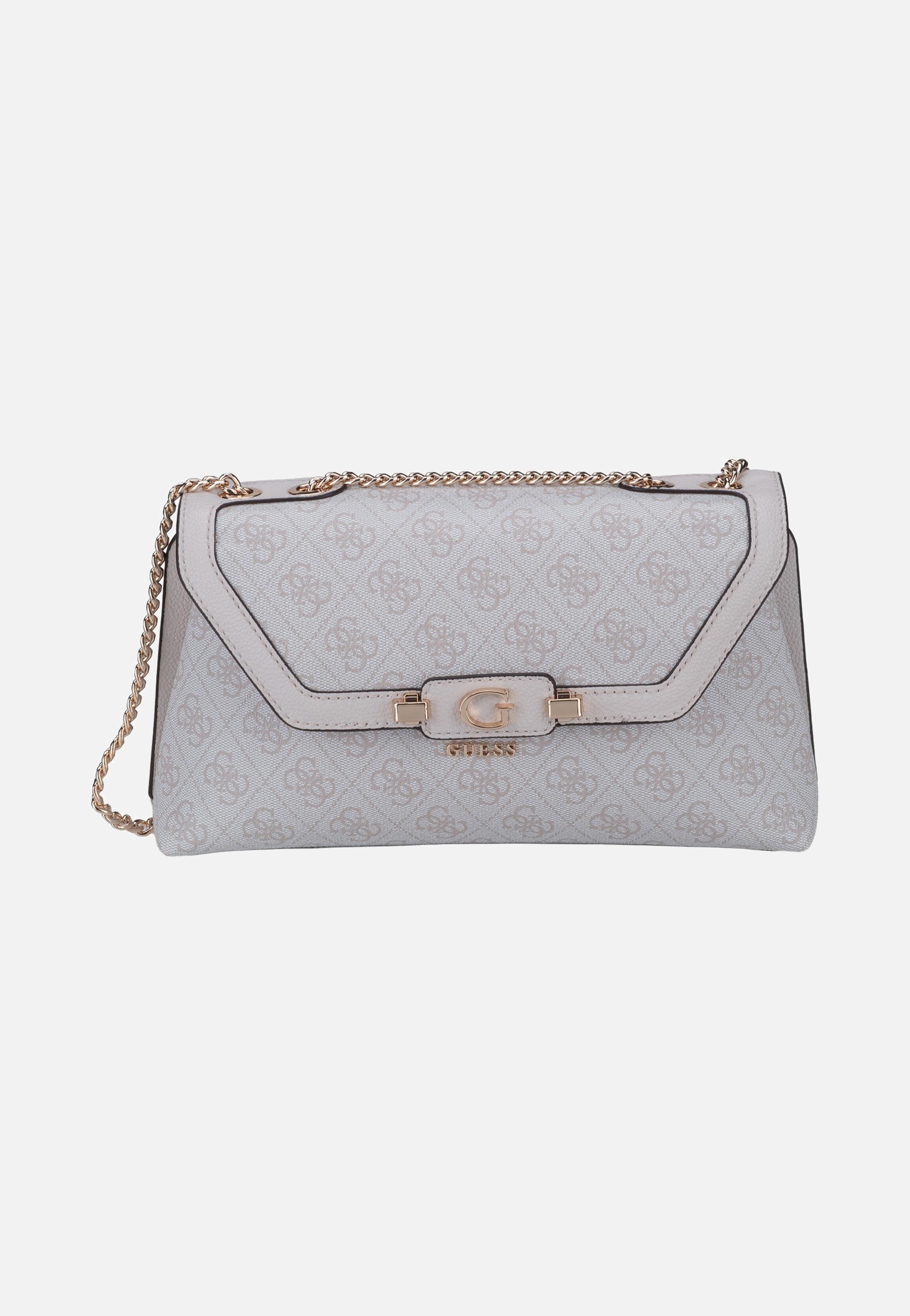 Guess Lindsey Convertible Flap 49210 Bone Logo Crossbody Bag