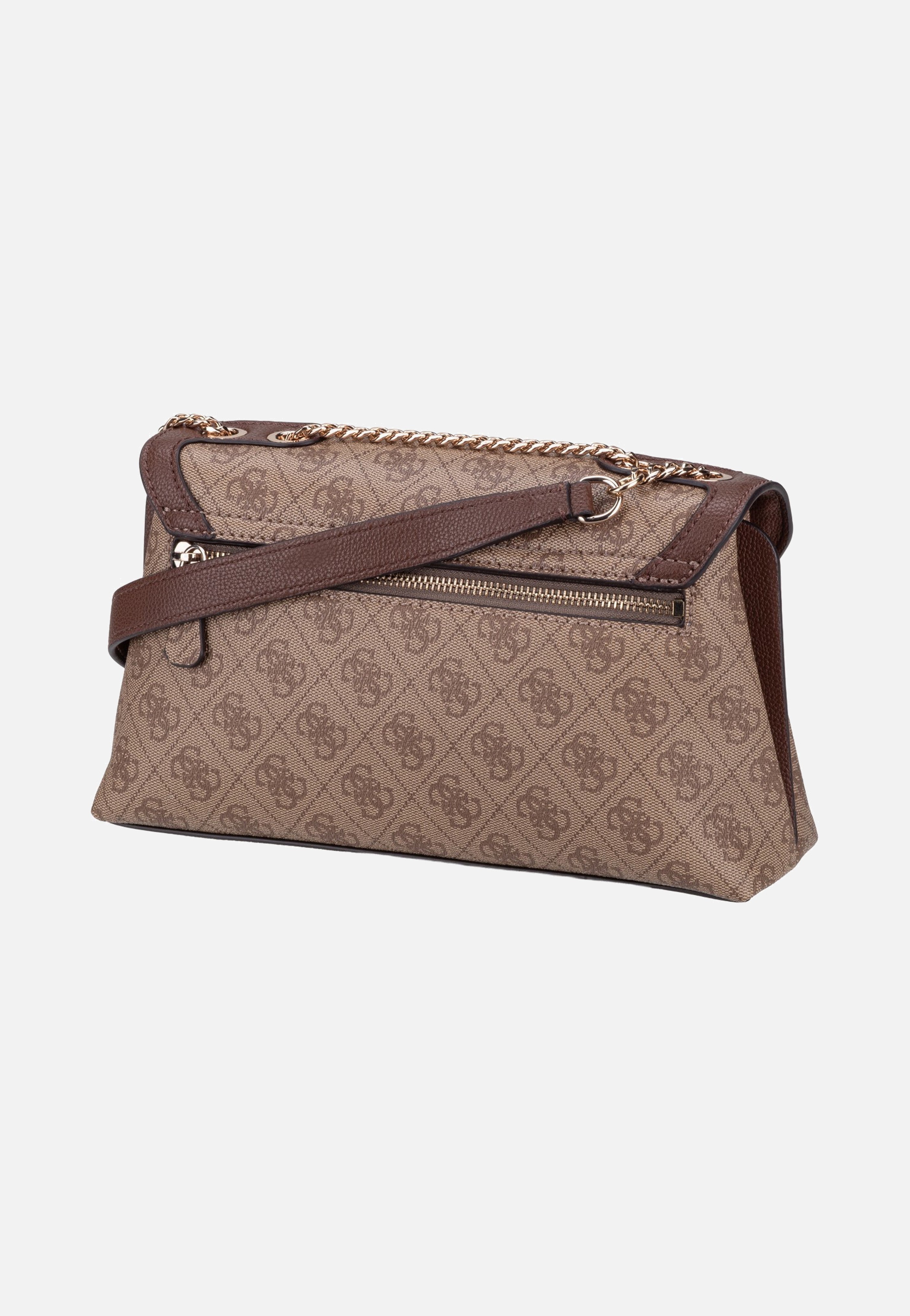 Guess Lindsey Convertible Flap 49210 Latte Logo Crossbody Bag