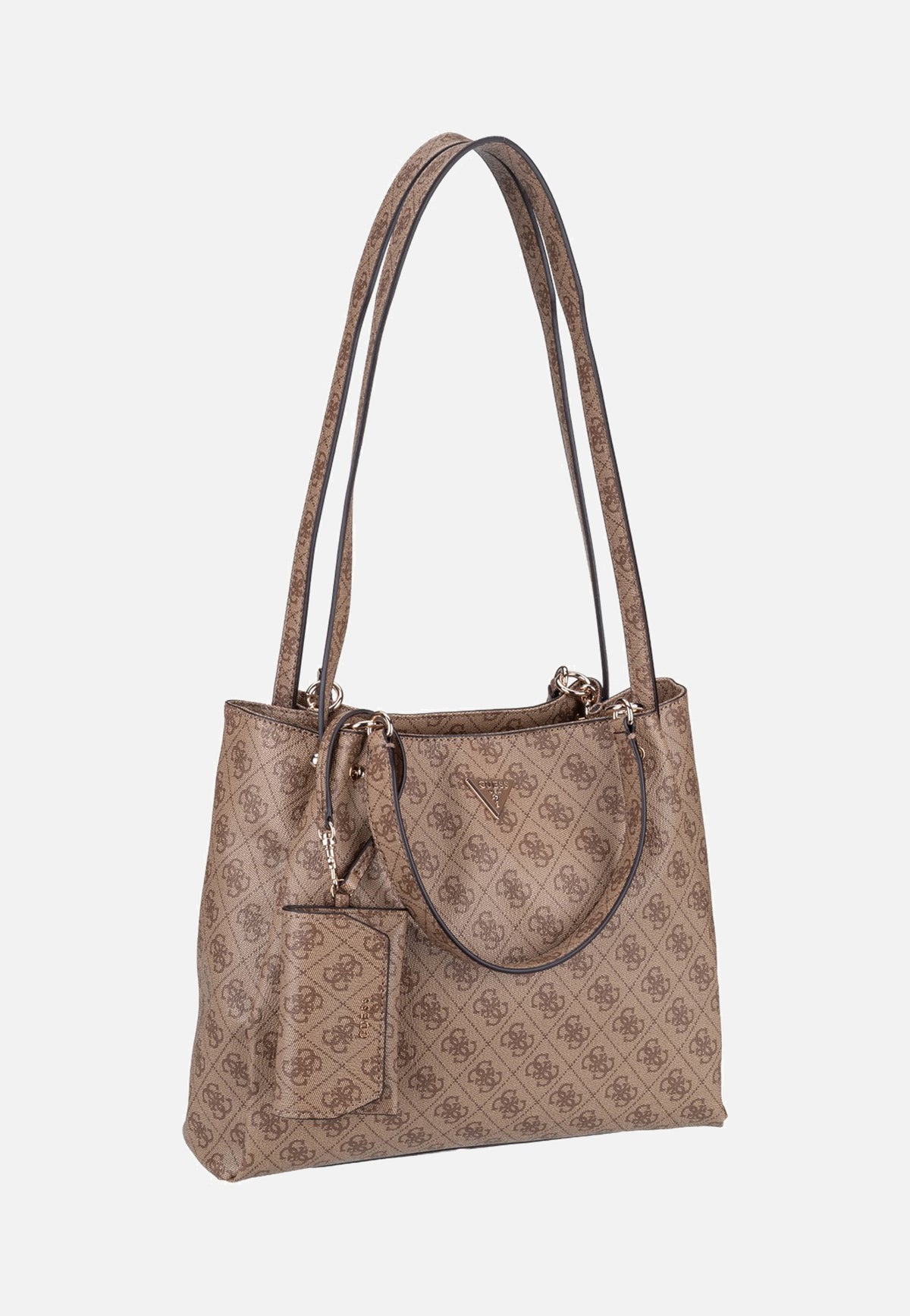 Guess Lorella Logo Girlfriend 84230 Latte Logo Bolsa de mano