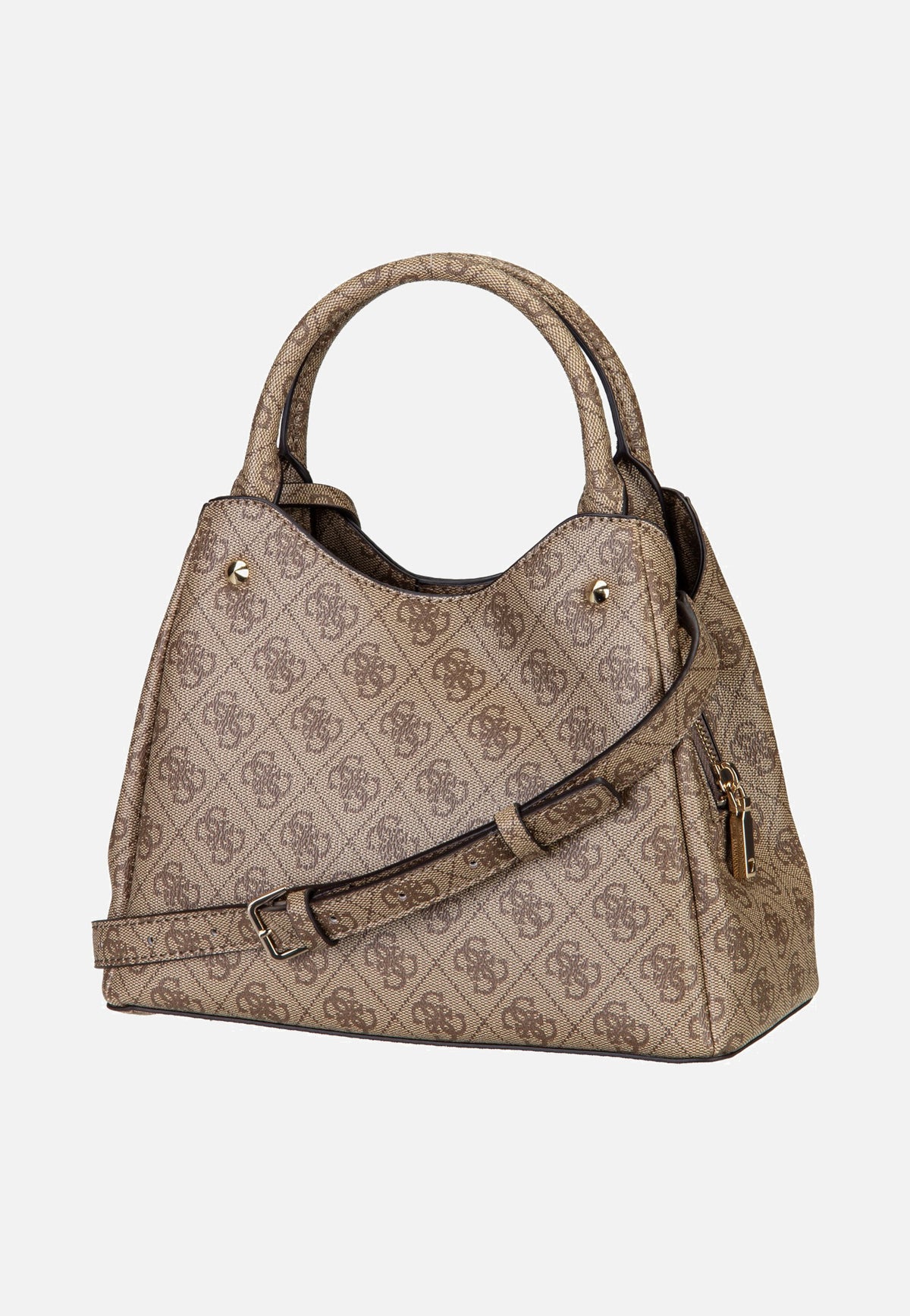 Guess Lorella Logo Small Girlfriend 84220 Latte Logo Bolsa con asa