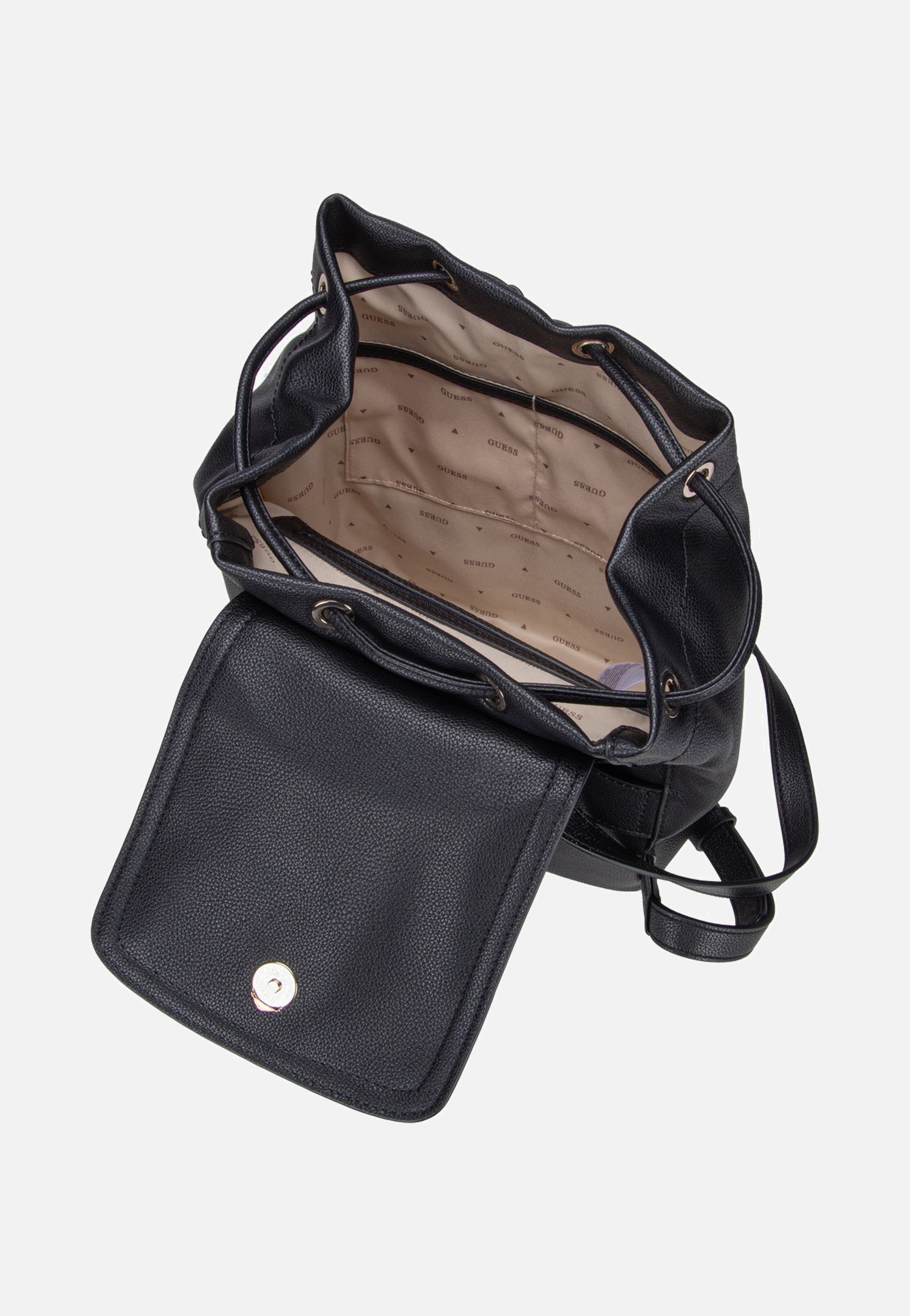 Guess Manhattan II Flap Black Backpack