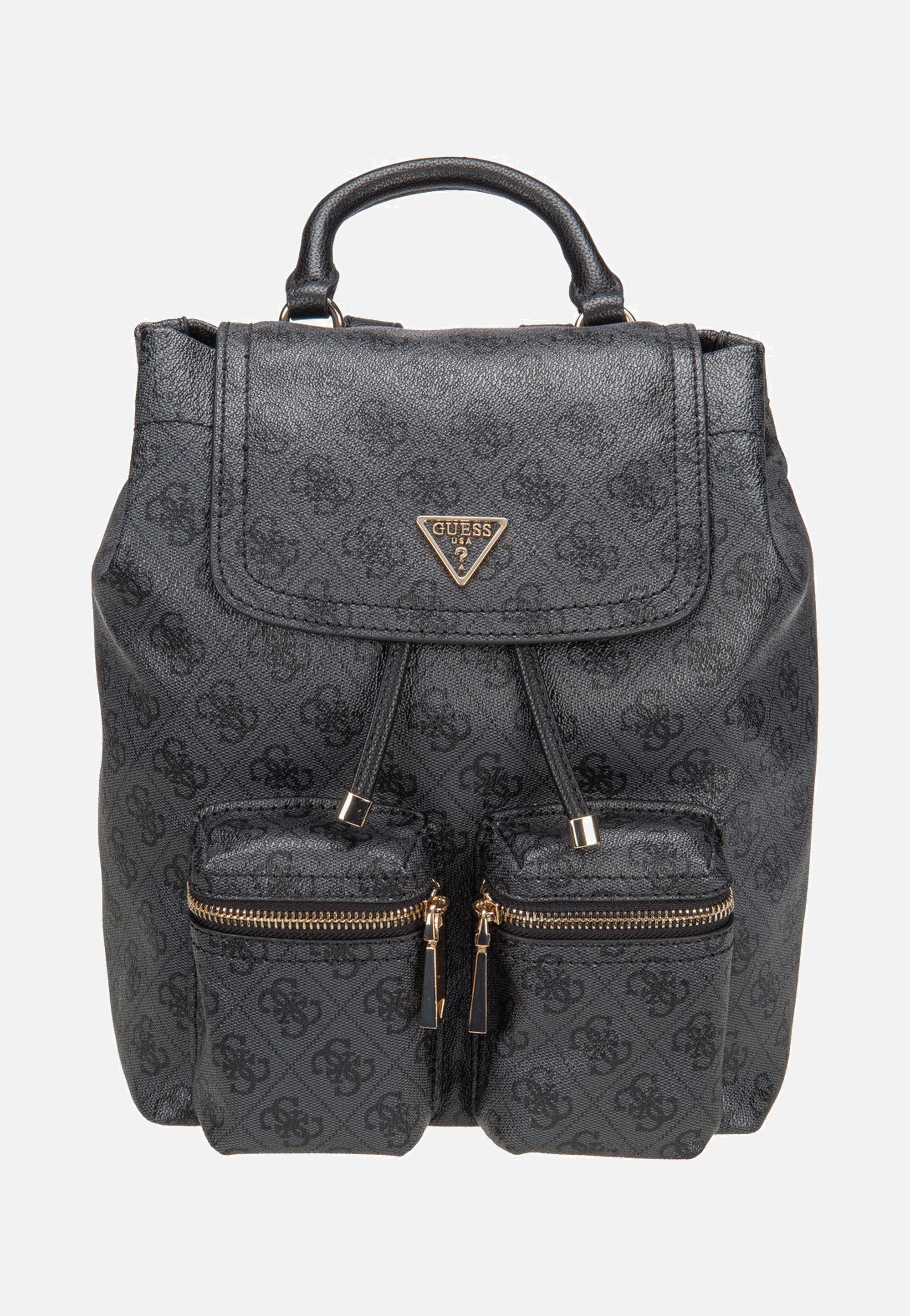 Guess Manhattan II Flap Coal Logo Backpack