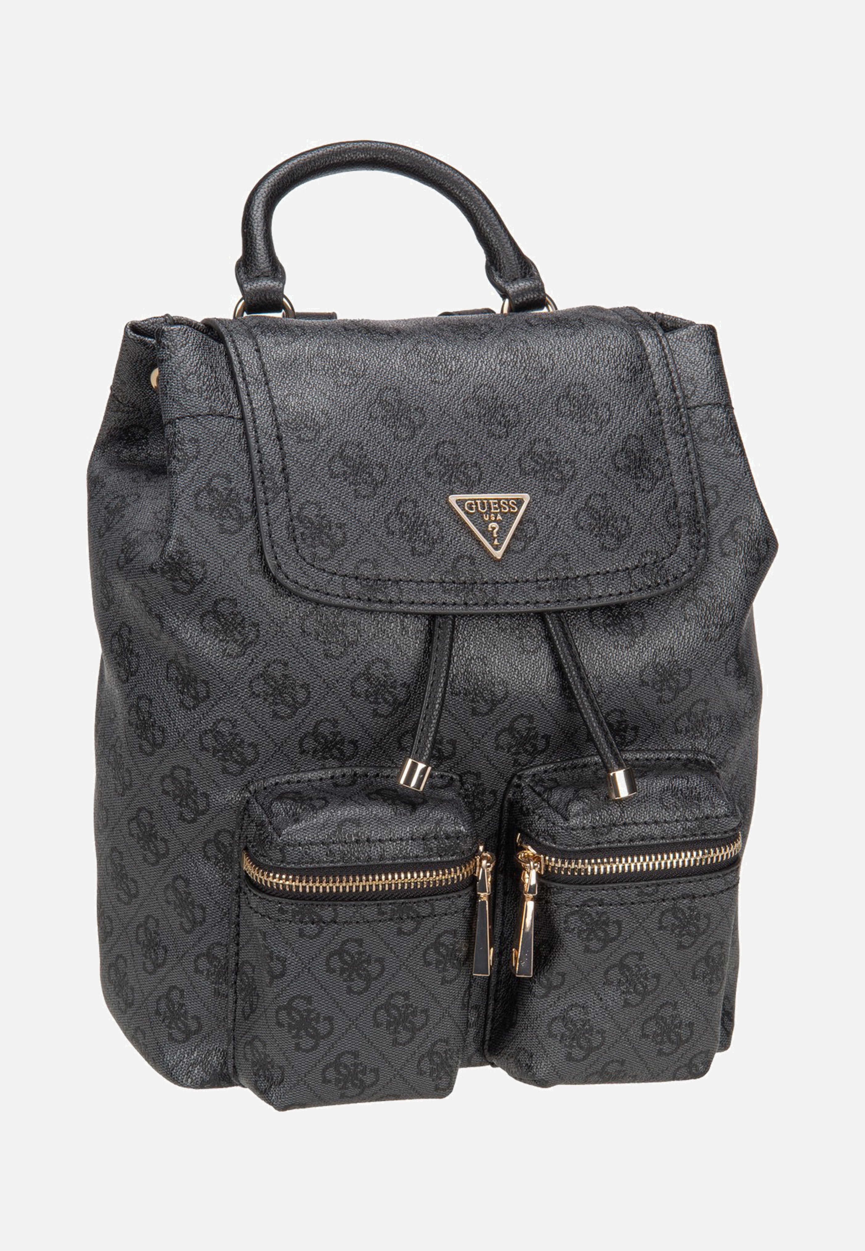 Guess Manhattan II Flap Coal Logo Backpack