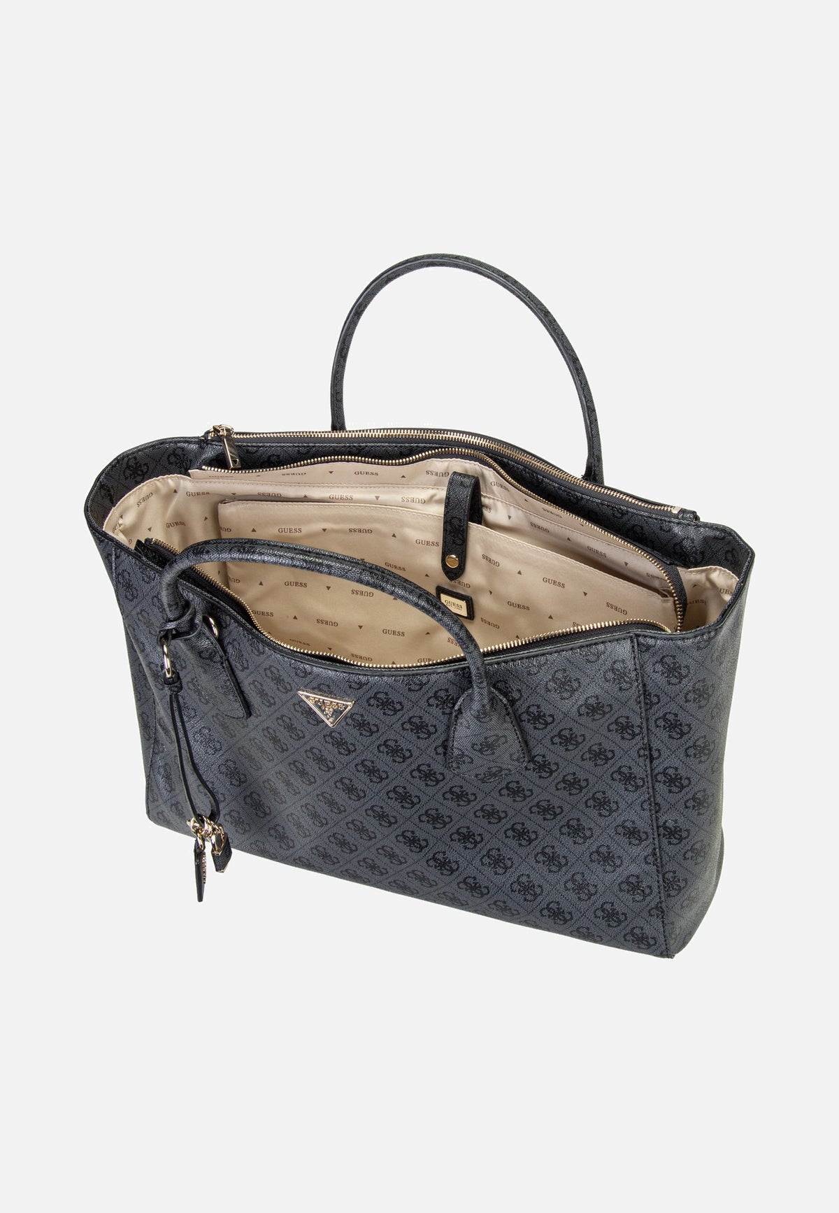 Guess Marissa Logo Tech 82240 Coal Logo Bolsa de mano