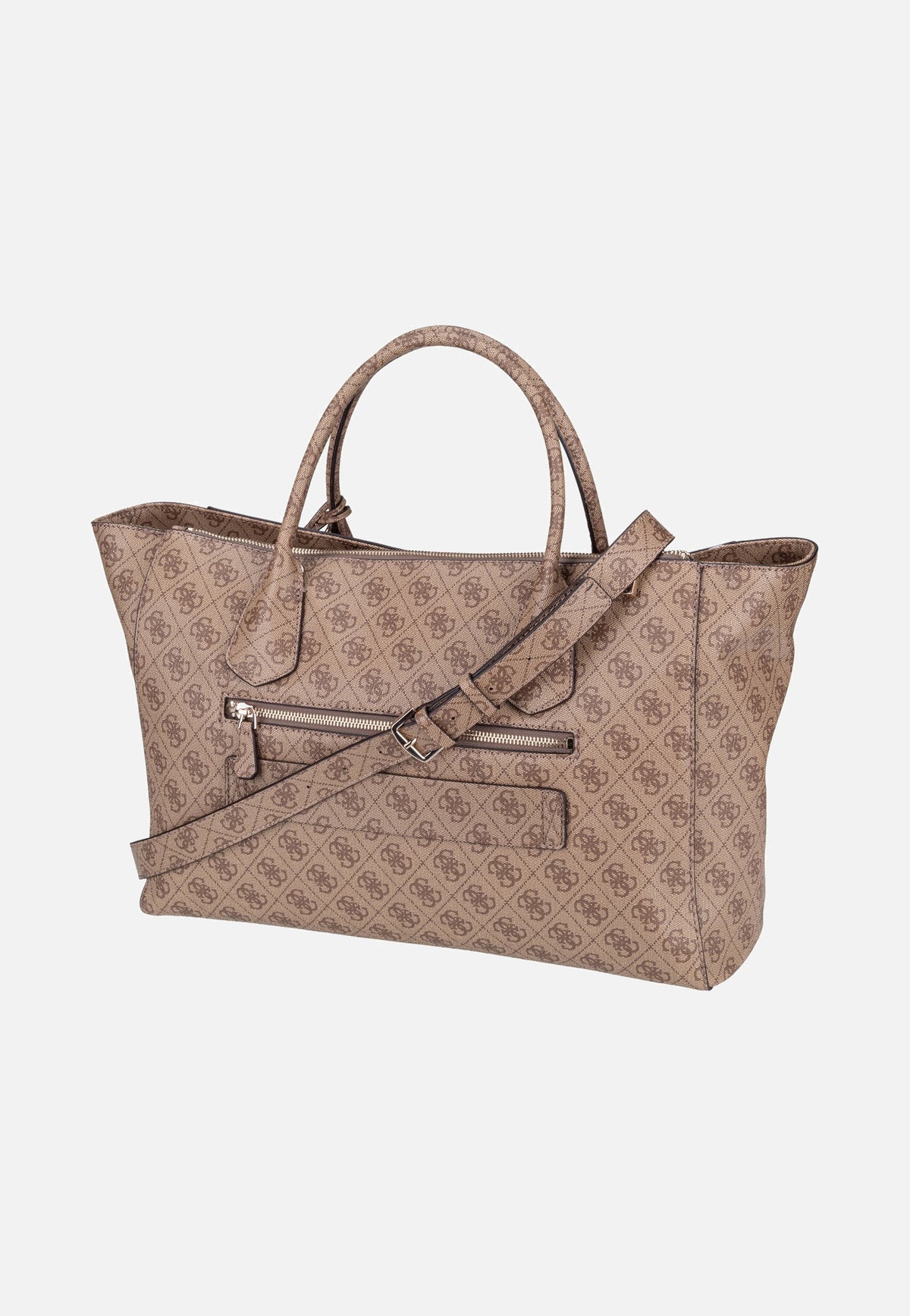 Guess Marissa Logo Tech 82240 Latte Logo Tote Bag