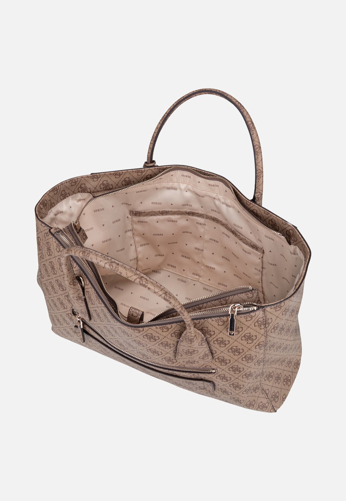 Guess Marissa Logo Tech 82240 Latte Logo Tote Bag