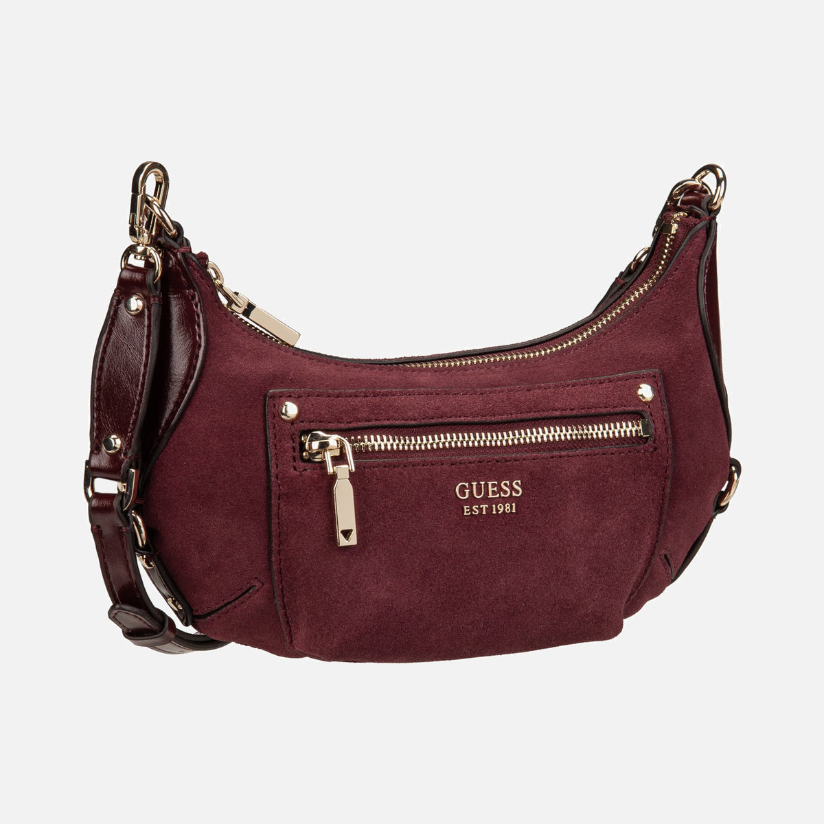 Guess Marsha Mini Crossbody Burgundy - Crossbody Bag