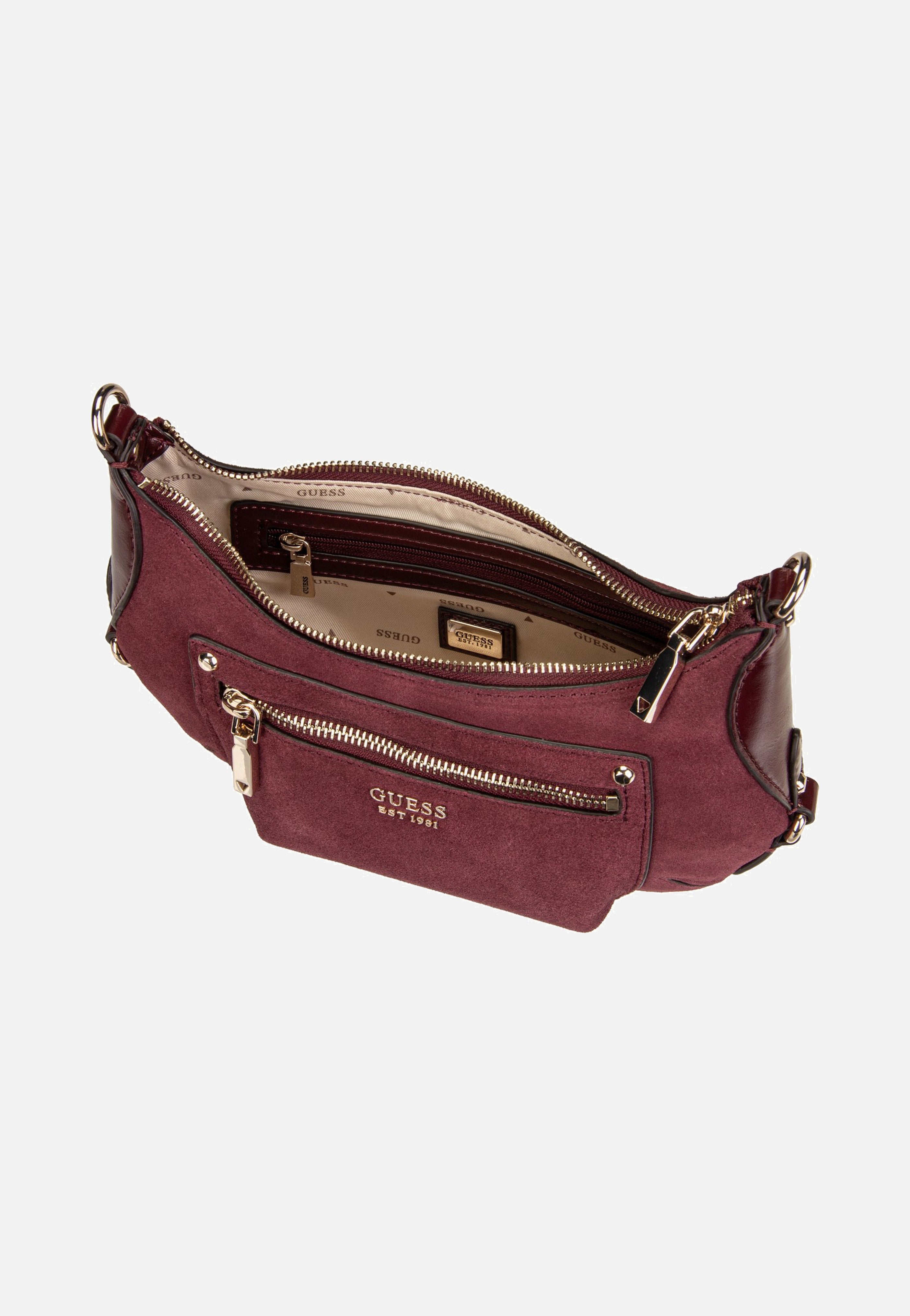 Guess Marsha Mini Crossbody Burgundy Crossbody Bag