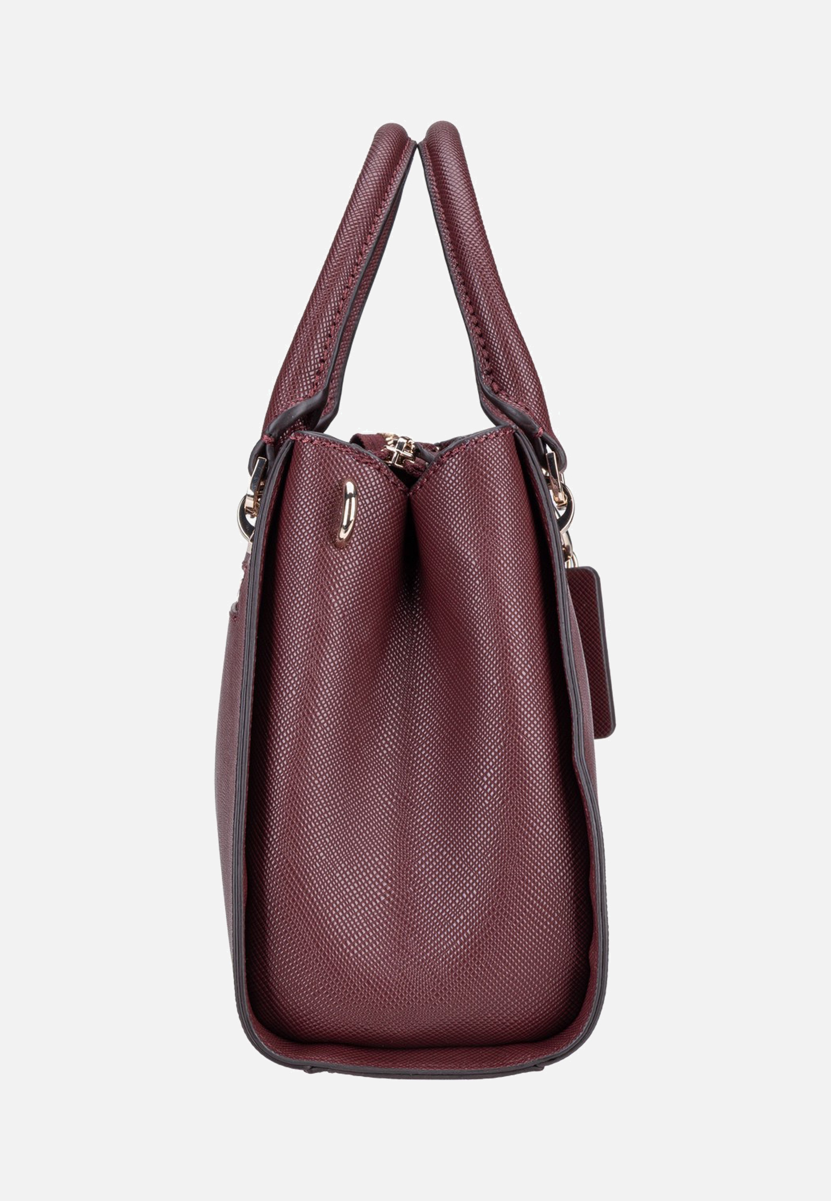Guess Noelle II Luxury Saffiano 72070 Burgundy Handle Bag
