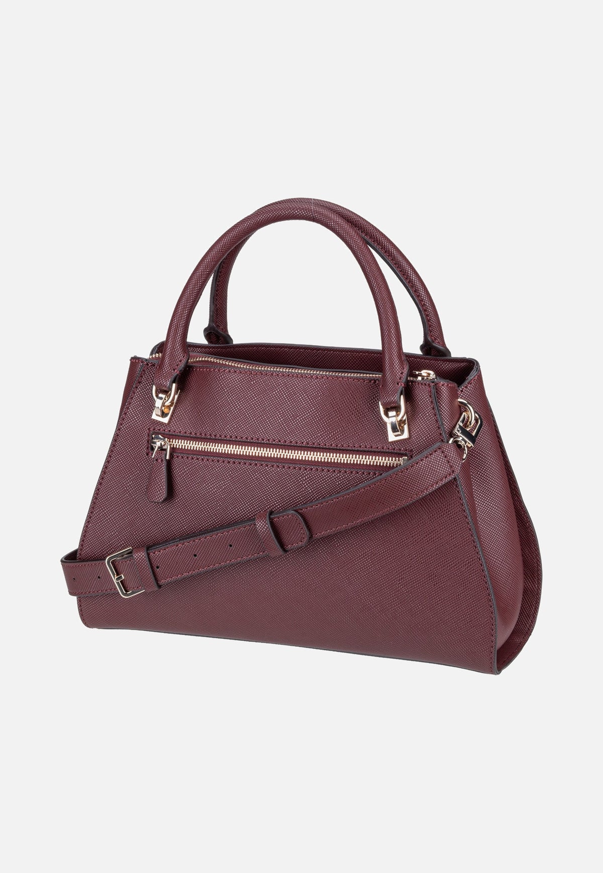 Guess Noelle II Luxury Saffiano 72070 Burgundy Handle Bag