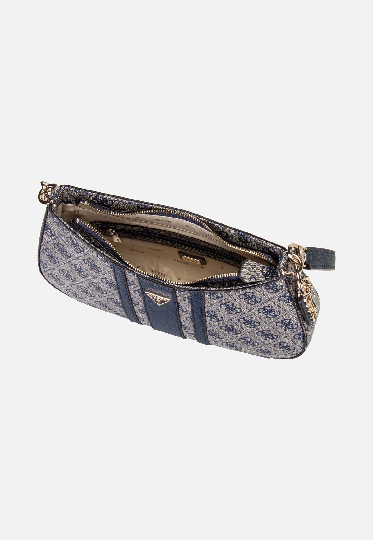 Guess Noelle II Top Zip 72180 Midnight Logo Evening Bag