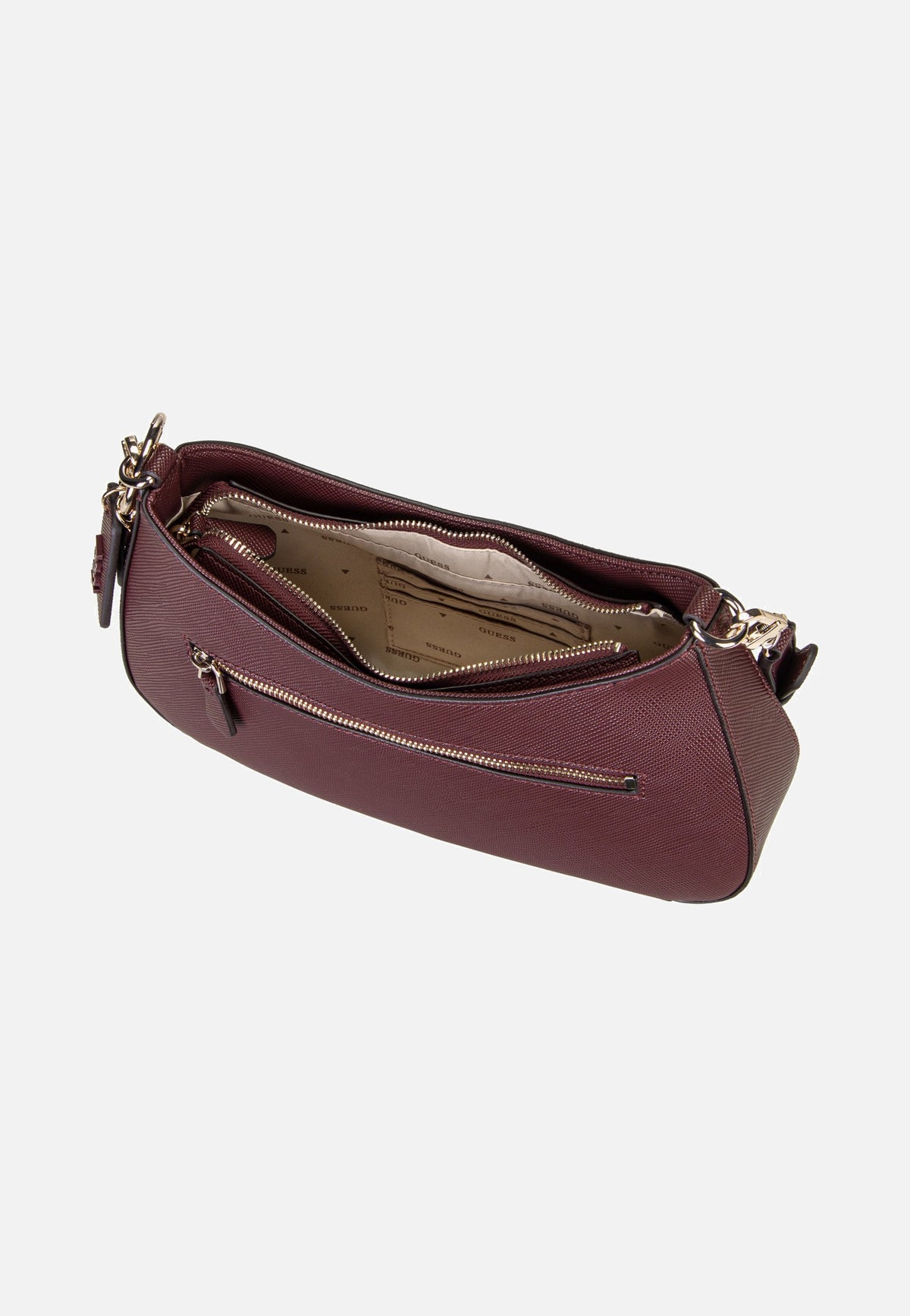 Guess Noelle II Top Zip Saffiano 72180 Burgundy Avondtas