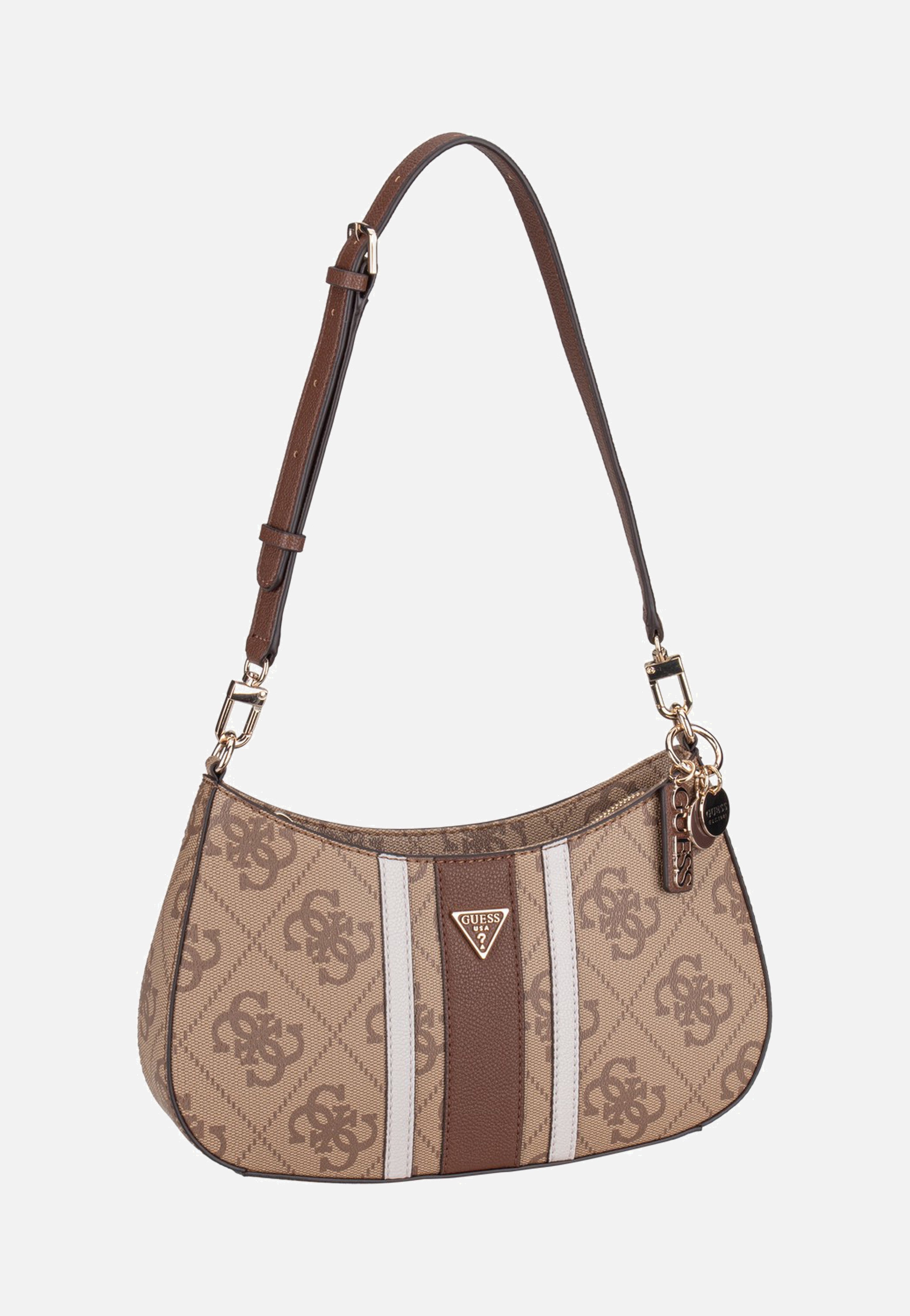 Guess Noelle II Top Zip SHB 72180 Latte Logo/Brown Shoulder Bag