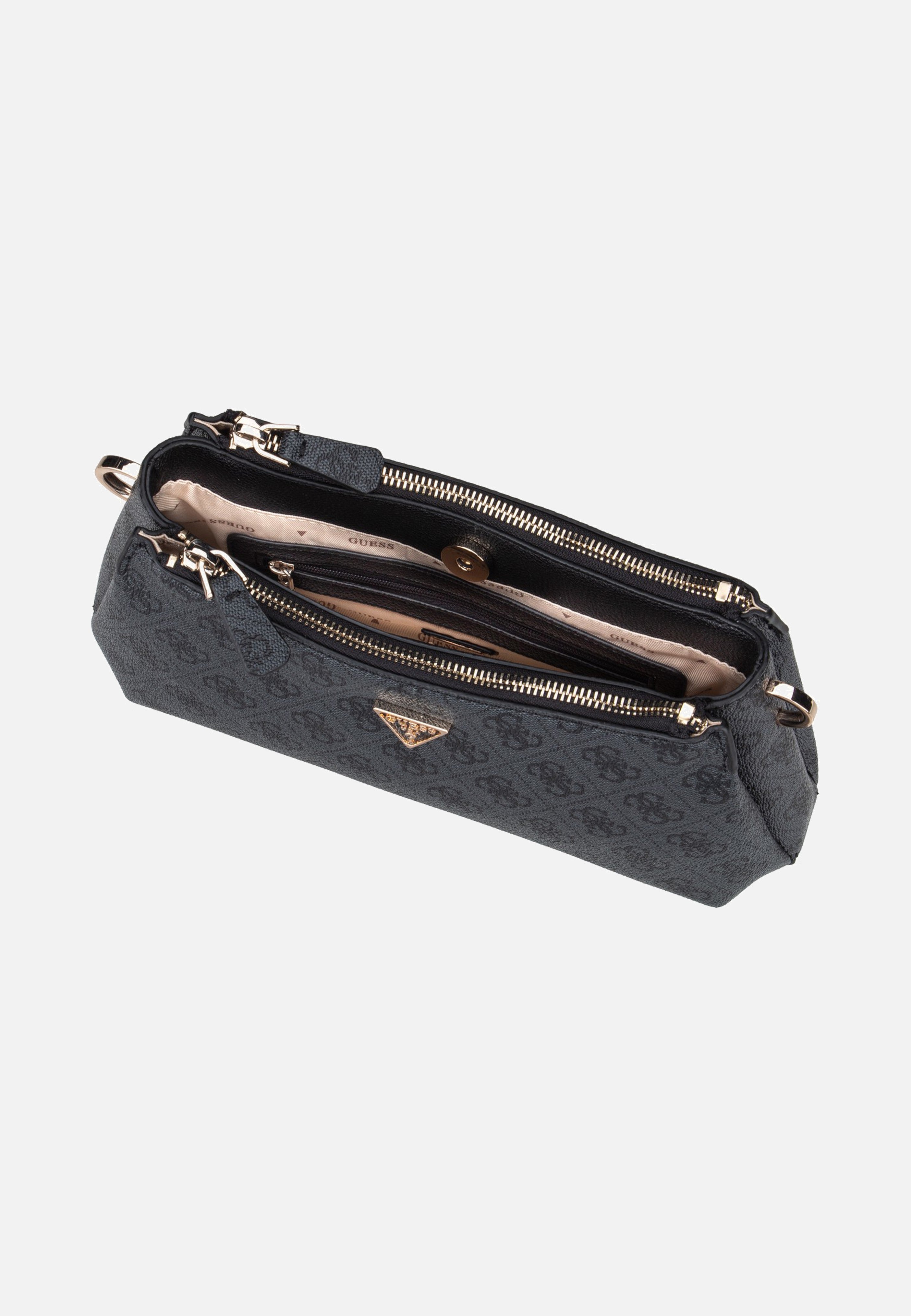 Guess Noelle II 3 Comp Xbody Coal Logo Shoulder Bag