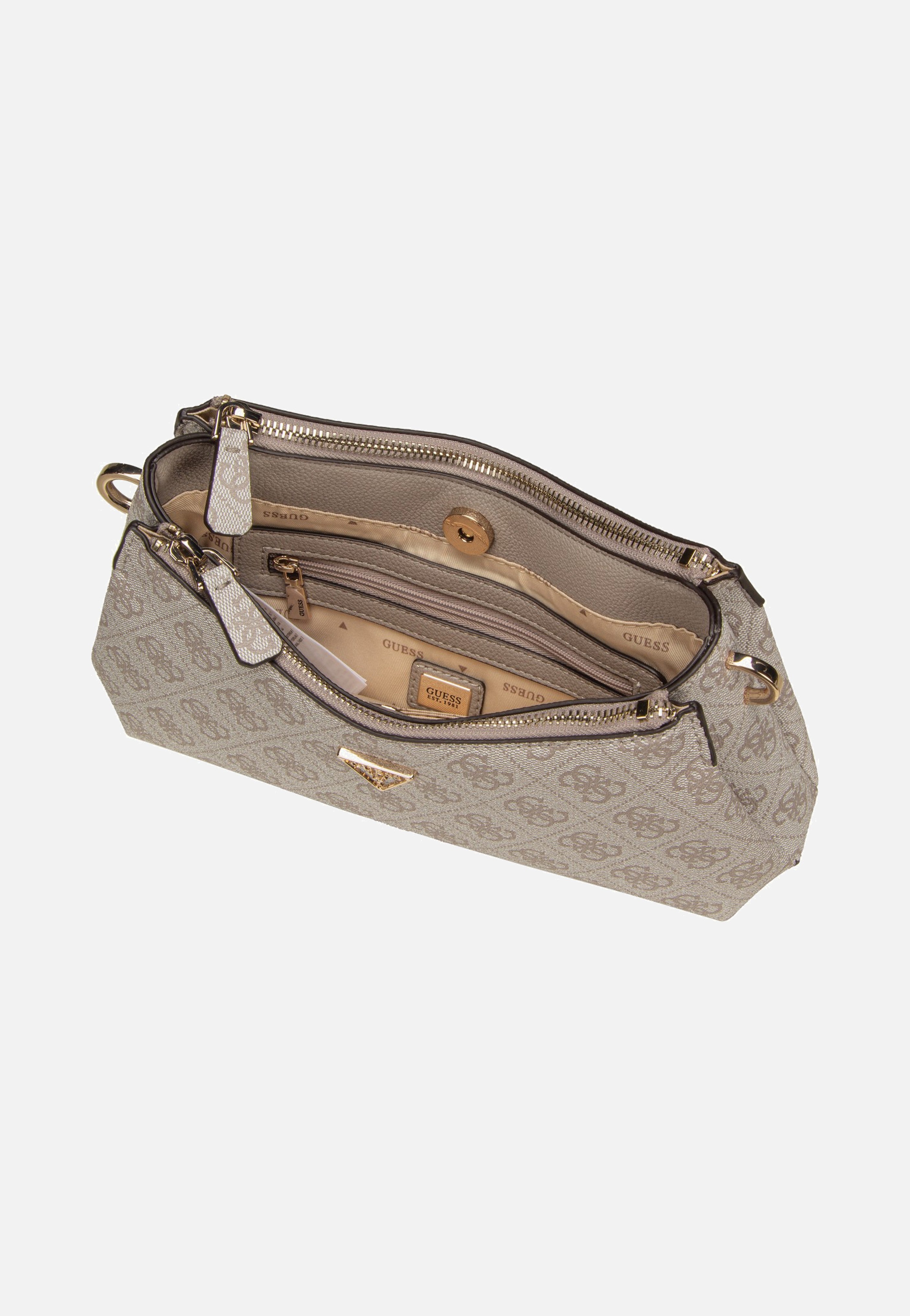 Guess Noelle II 3 Comp Xbody Dark Oak Shoulder Bag