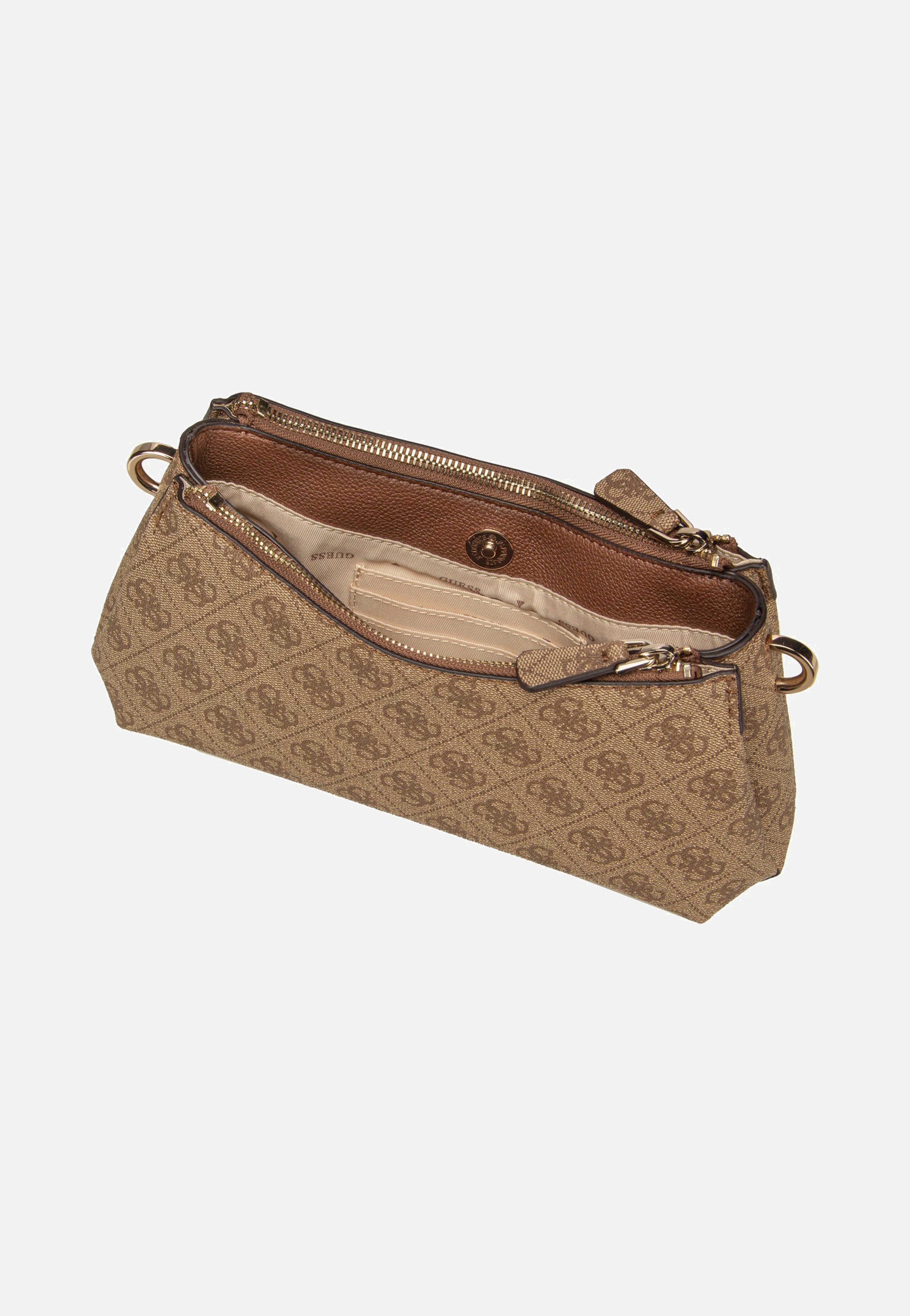 Guess - Noelle II 3 Comp Xbody Latte Logo/Brown - Shoulder Bag | Women-Image