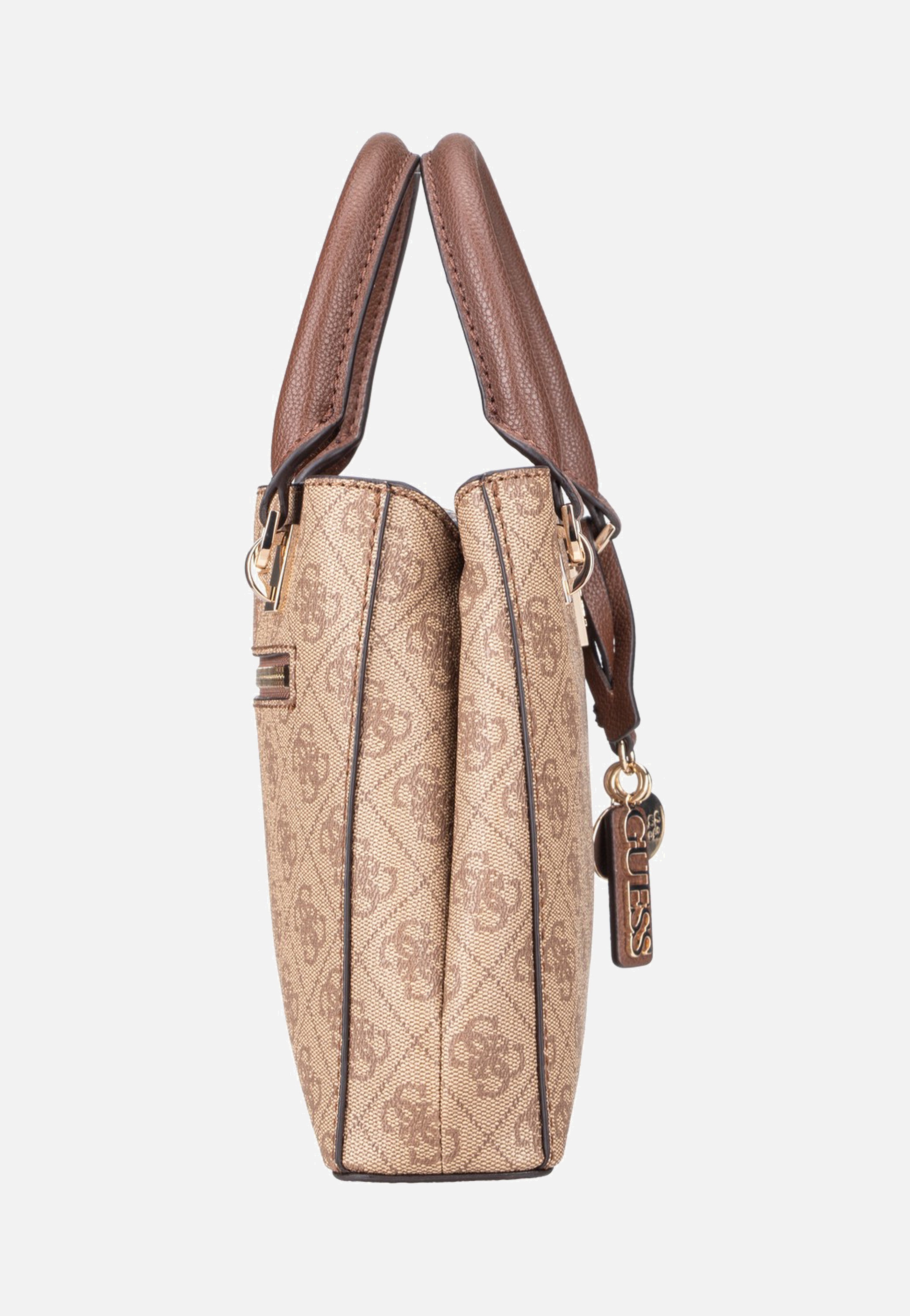 Guess - Noelle II Sml Multi Comp Latte Logo/Brown - Satchel | Women-Image