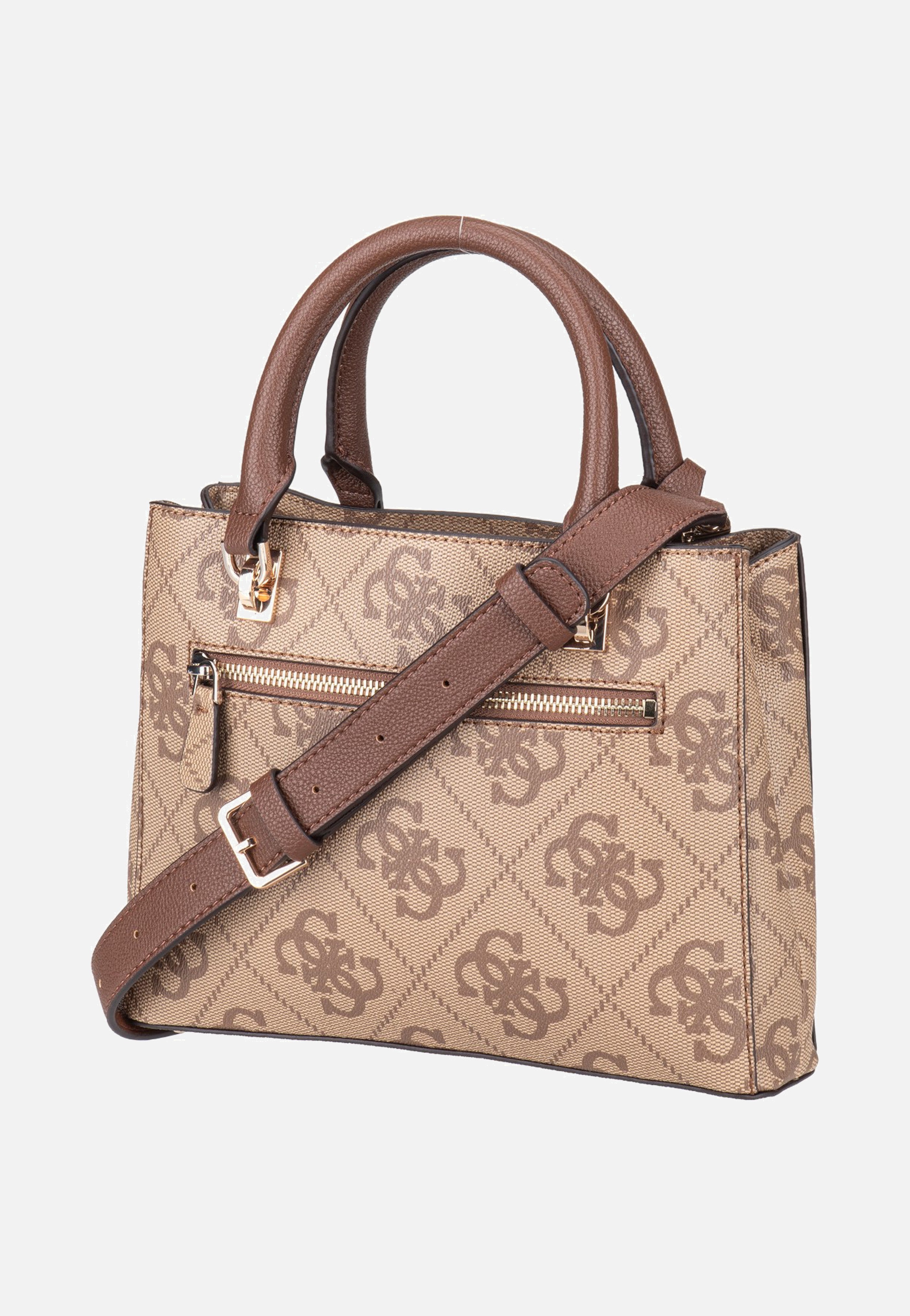 Guess - Noelle II Sml Multi Comp Latte Logo/Brown - Satchel | Women-Image