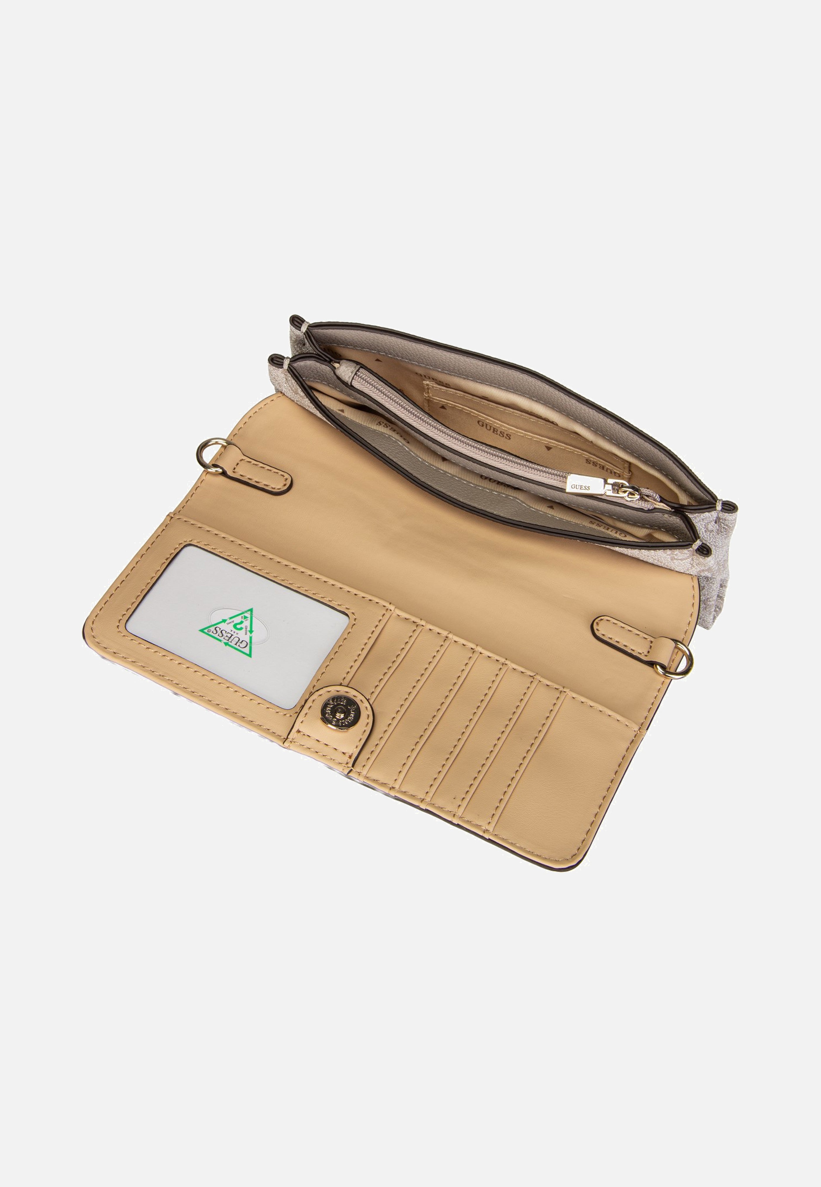 Guess - Noelle II Xbody Flap Organizer Dark Oak - Clutch | Women-Image