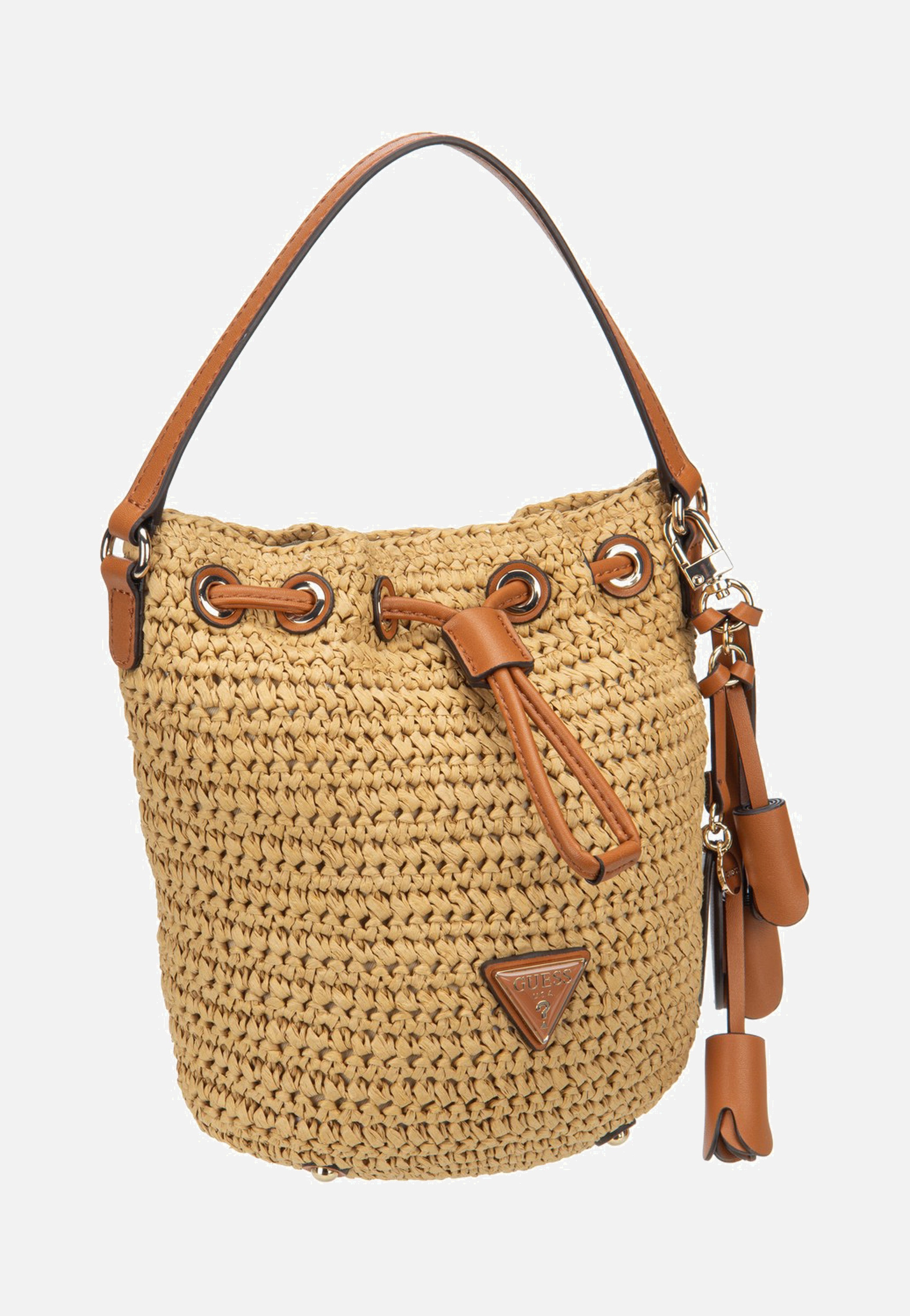 Guess - Ofelia Top Handle Bucket 23030 Natural/Cognac - Bucket Bag | Women-Image