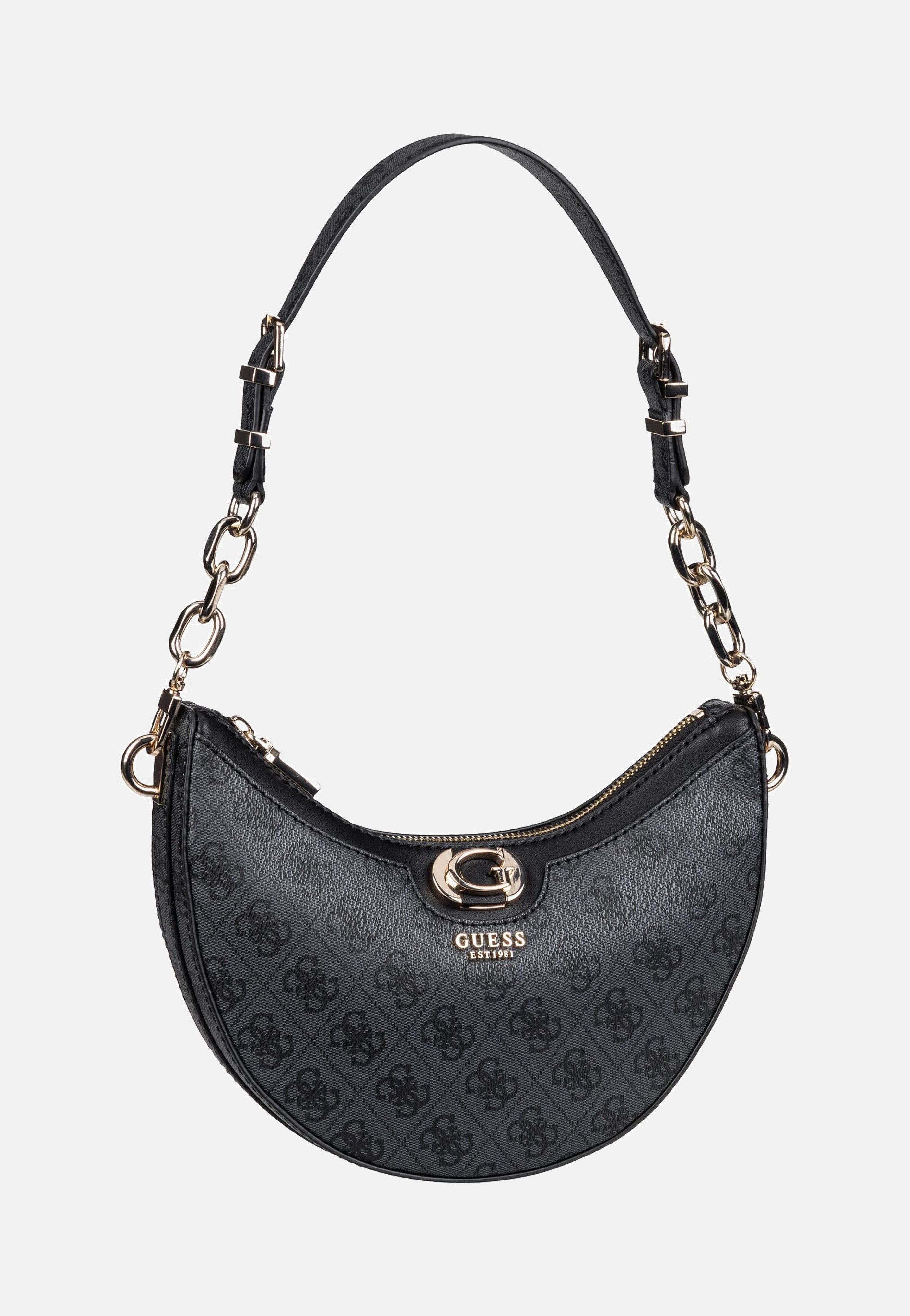 Guess Orlina Logo Top Zip 40180 Coal Shoulder Bag