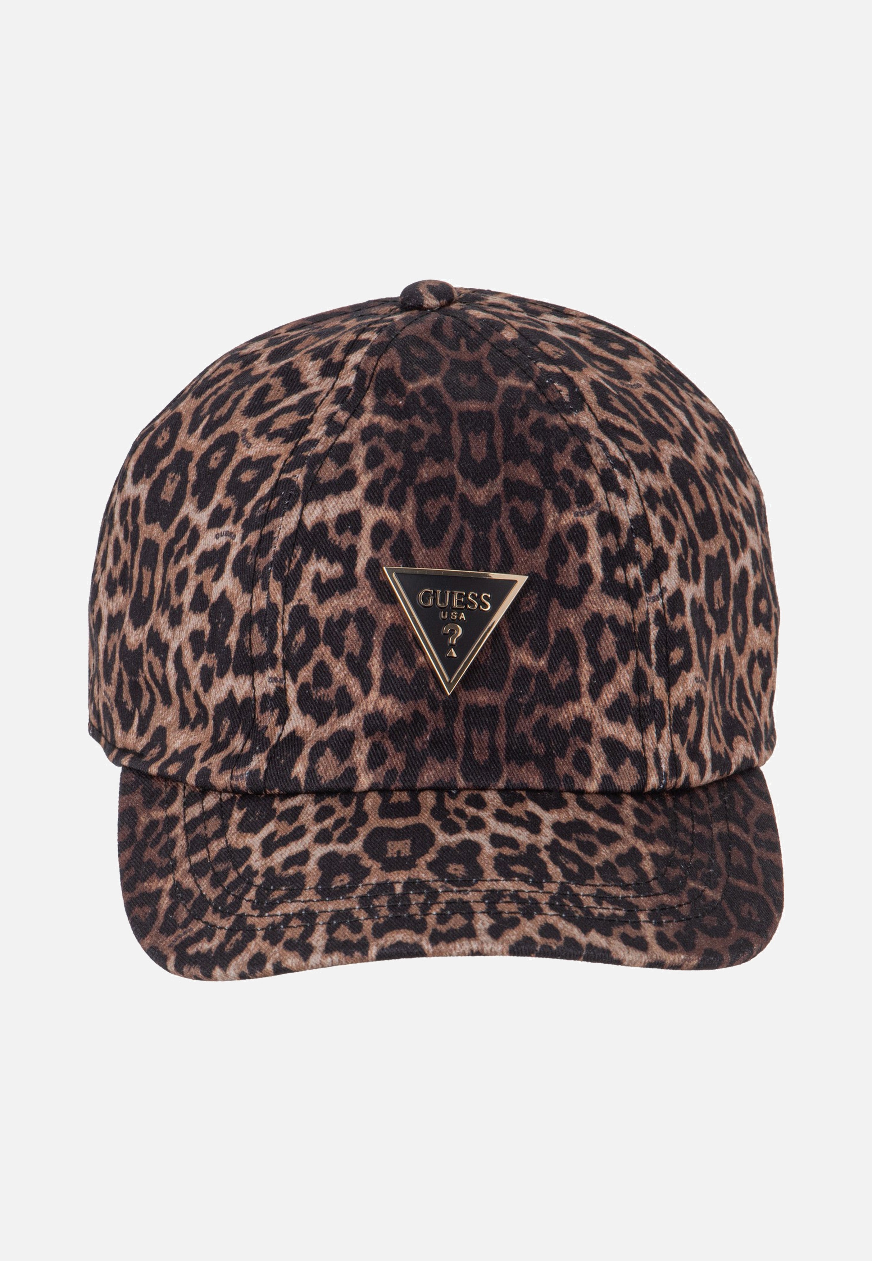Guess Printed Leopard Brown Cap