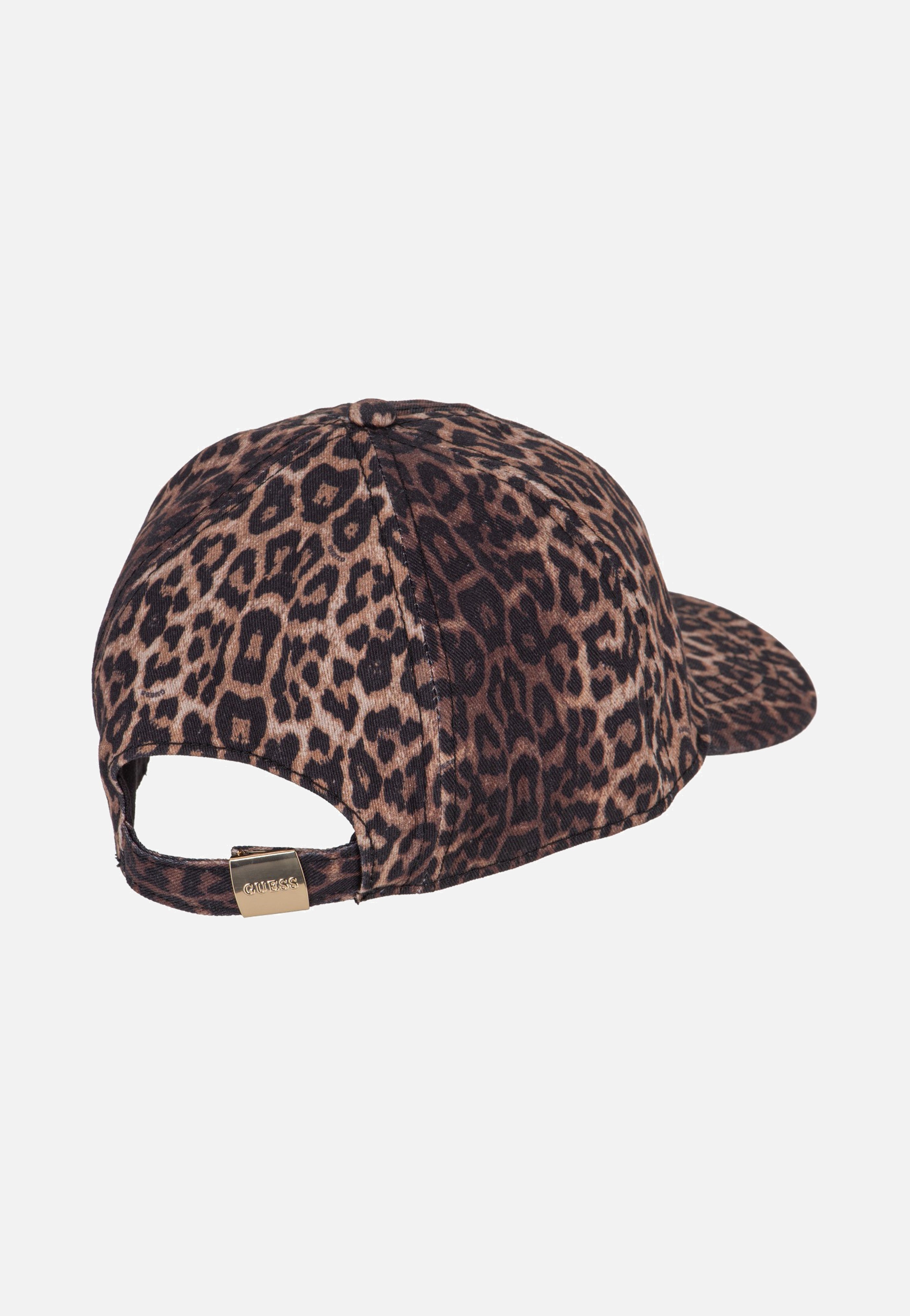 Guess Printed Leopard Brown Cap