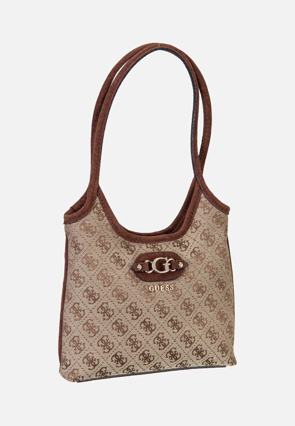 Guess Samantha Mini 13750 Latte Logo/Brown Borsa a tracolla