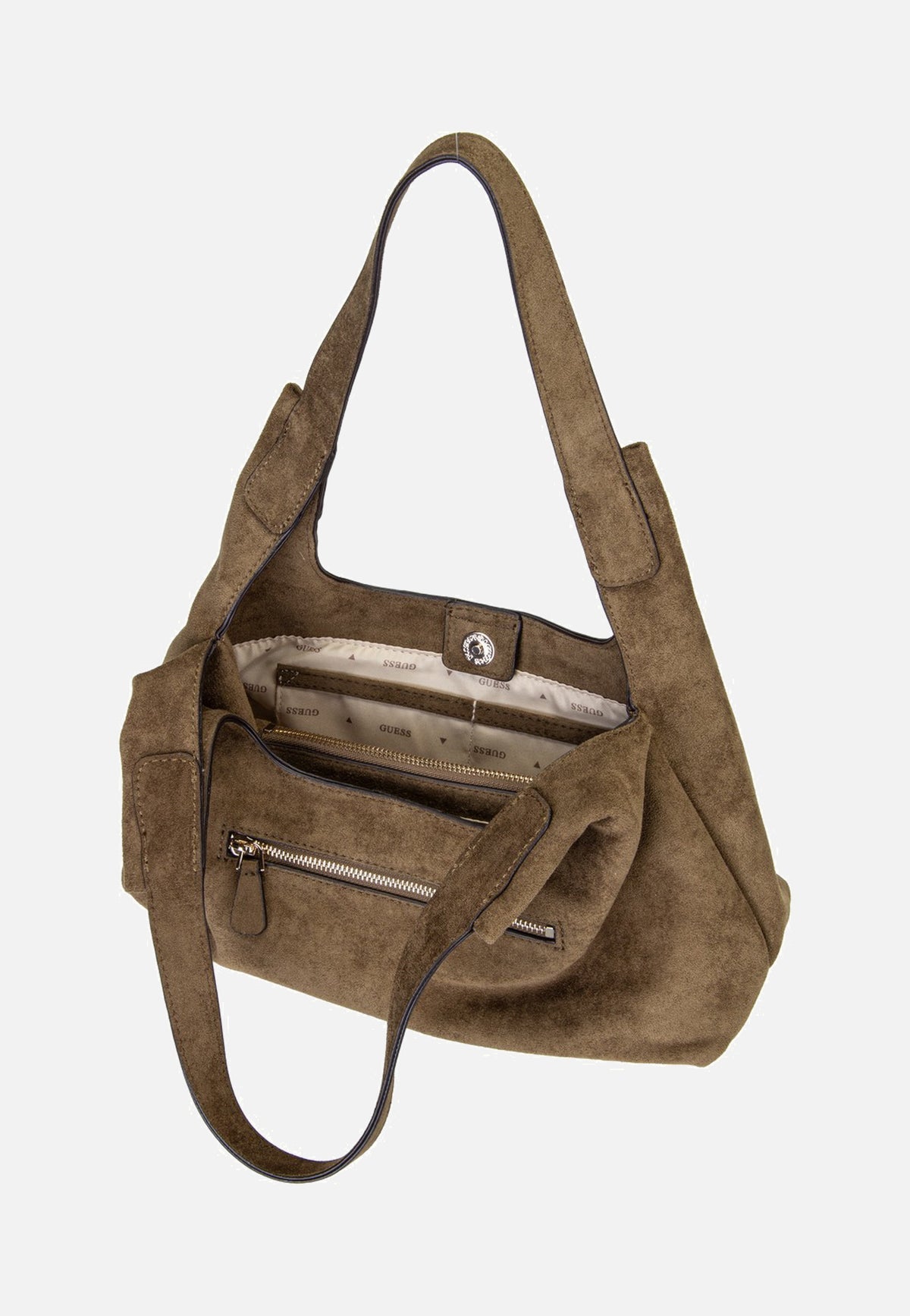 Guess Sunset Small Suede 14010 Olive Bolso de hombro