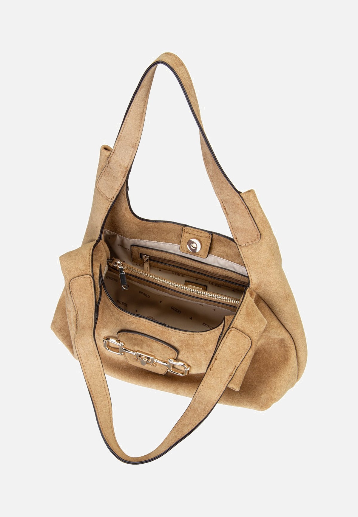 Guess Sunset Small Suede 14010 Tan Borsa a tracolla