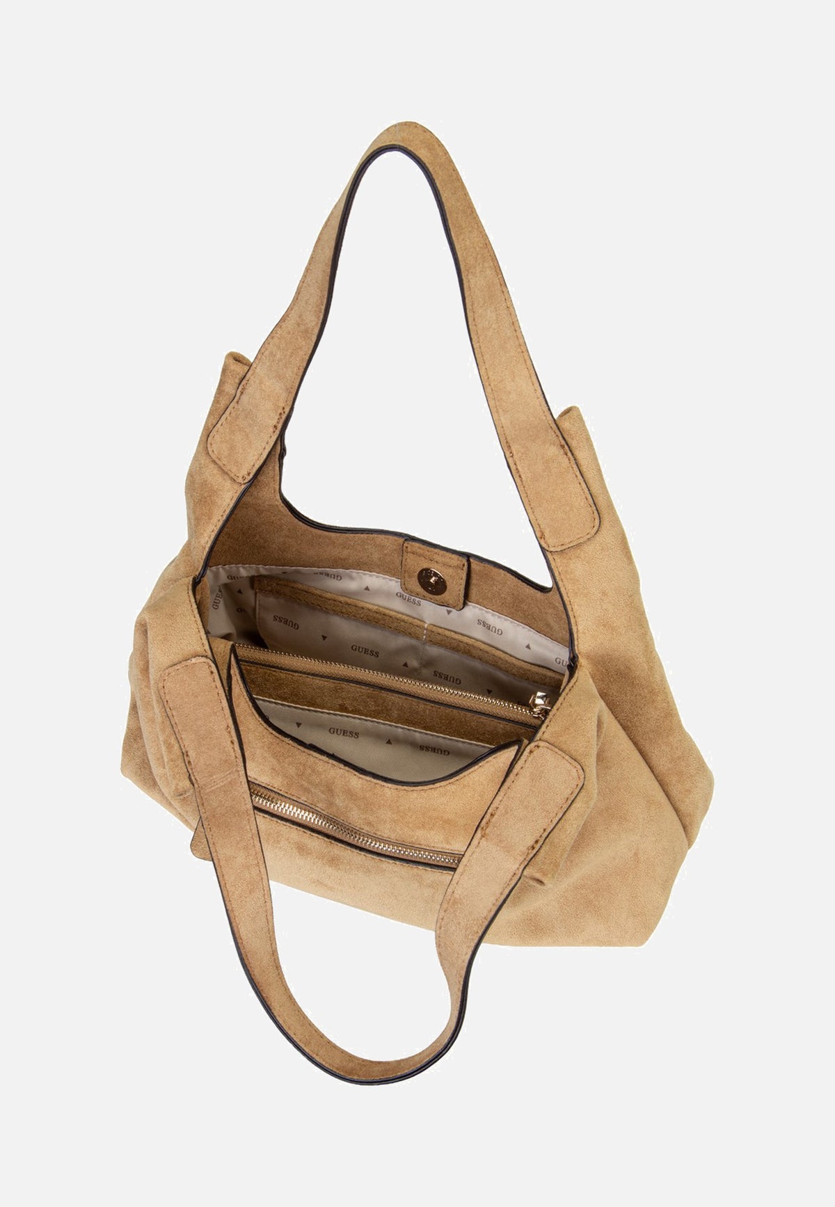 Guess Sunset Small Suede 14010 Tan Borsa a tracolla