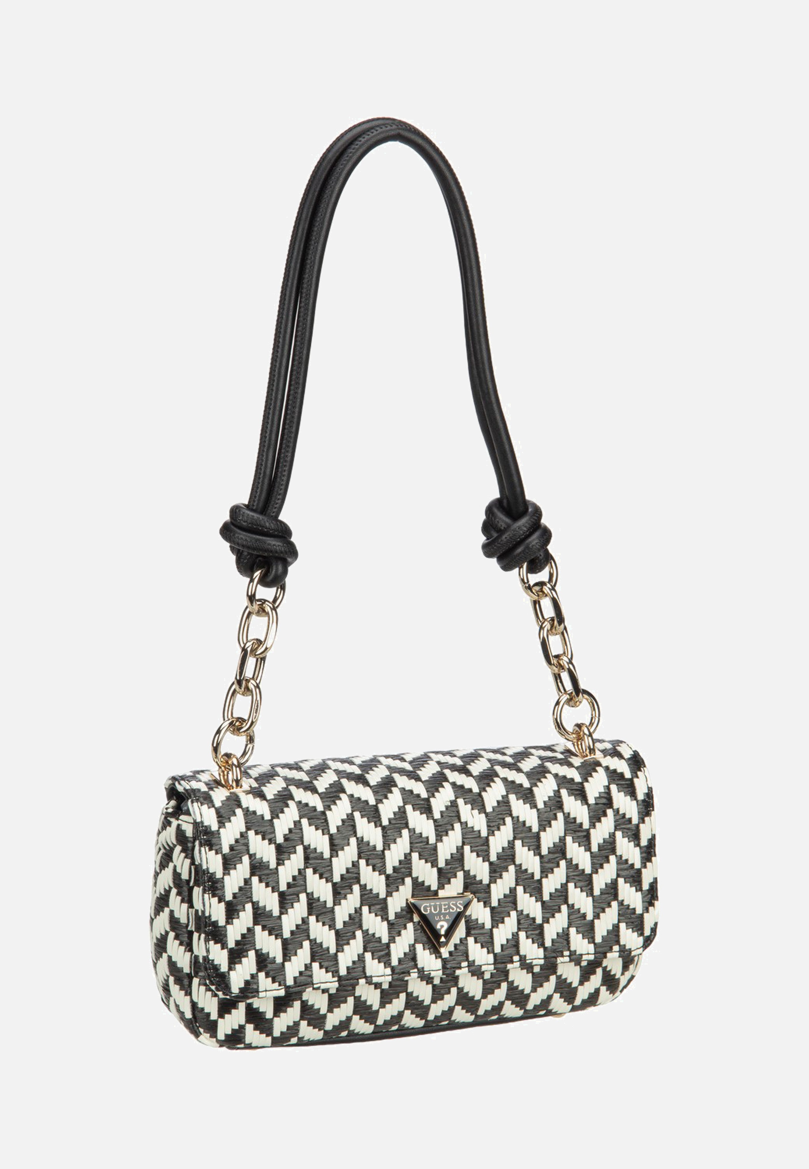 Guess Tessi Flap Shoulder Black Multi Shoulder Bag