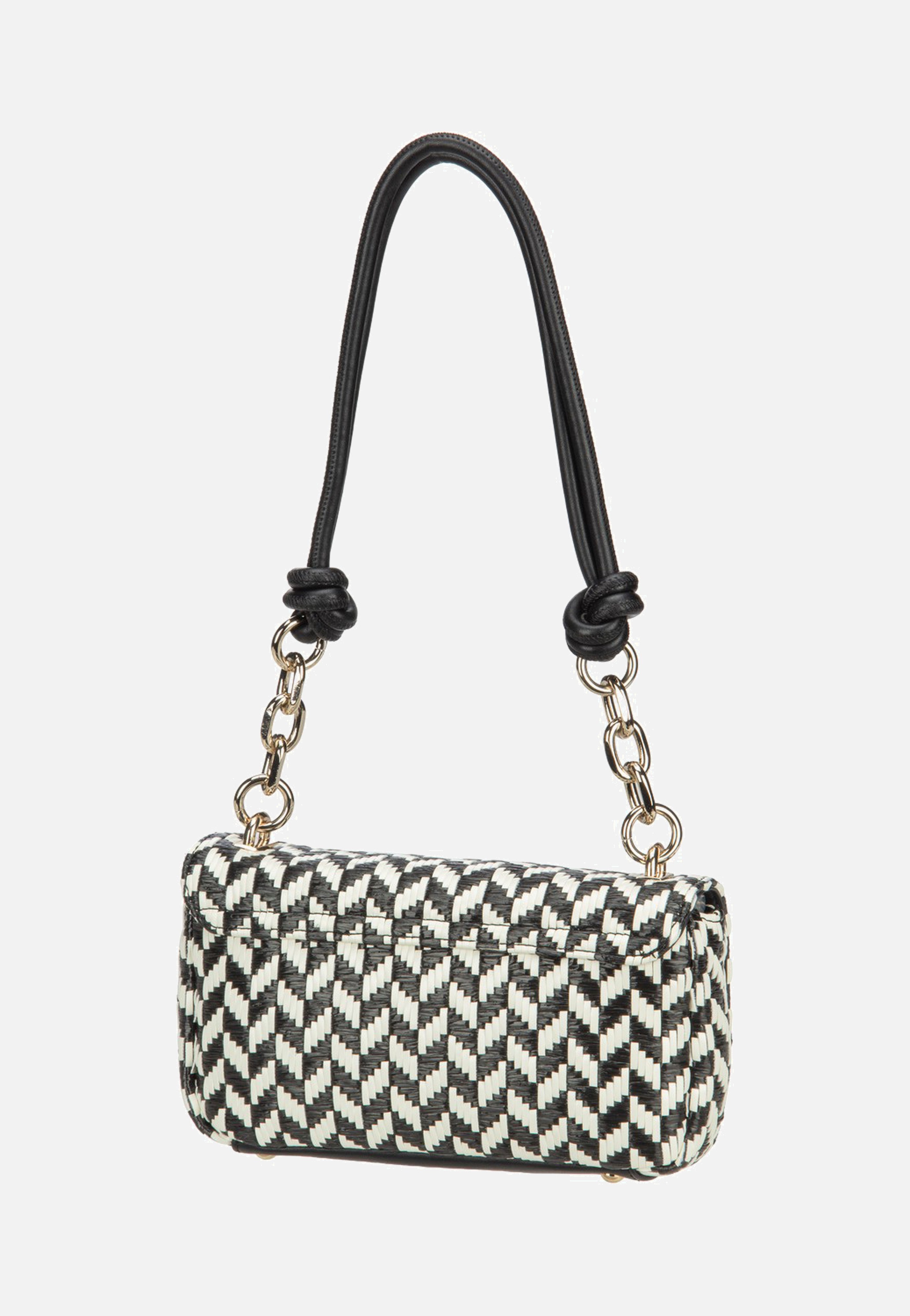 Guess Tessi Flap Shoulder Black Multi Shoulder Bag