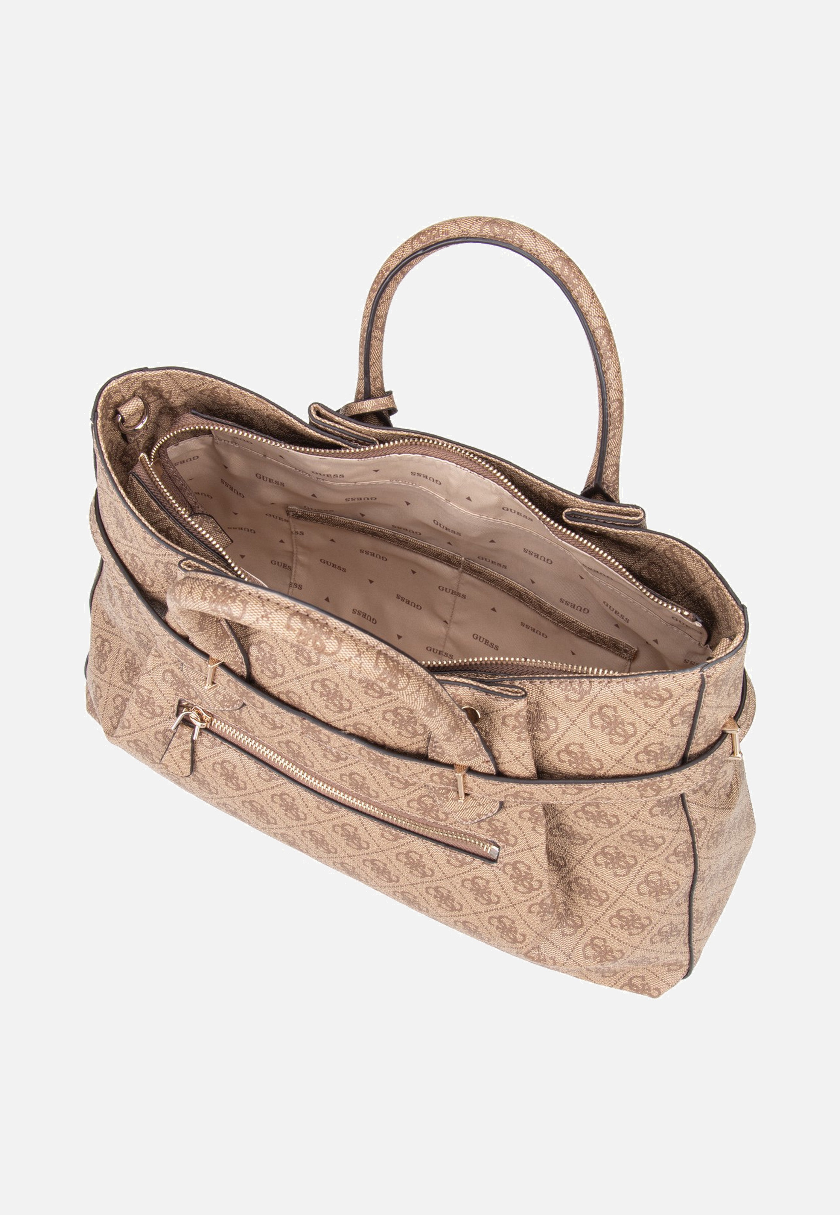 Guess - Yesba Girlfriend Latte Logo - Satchel | Women-Image