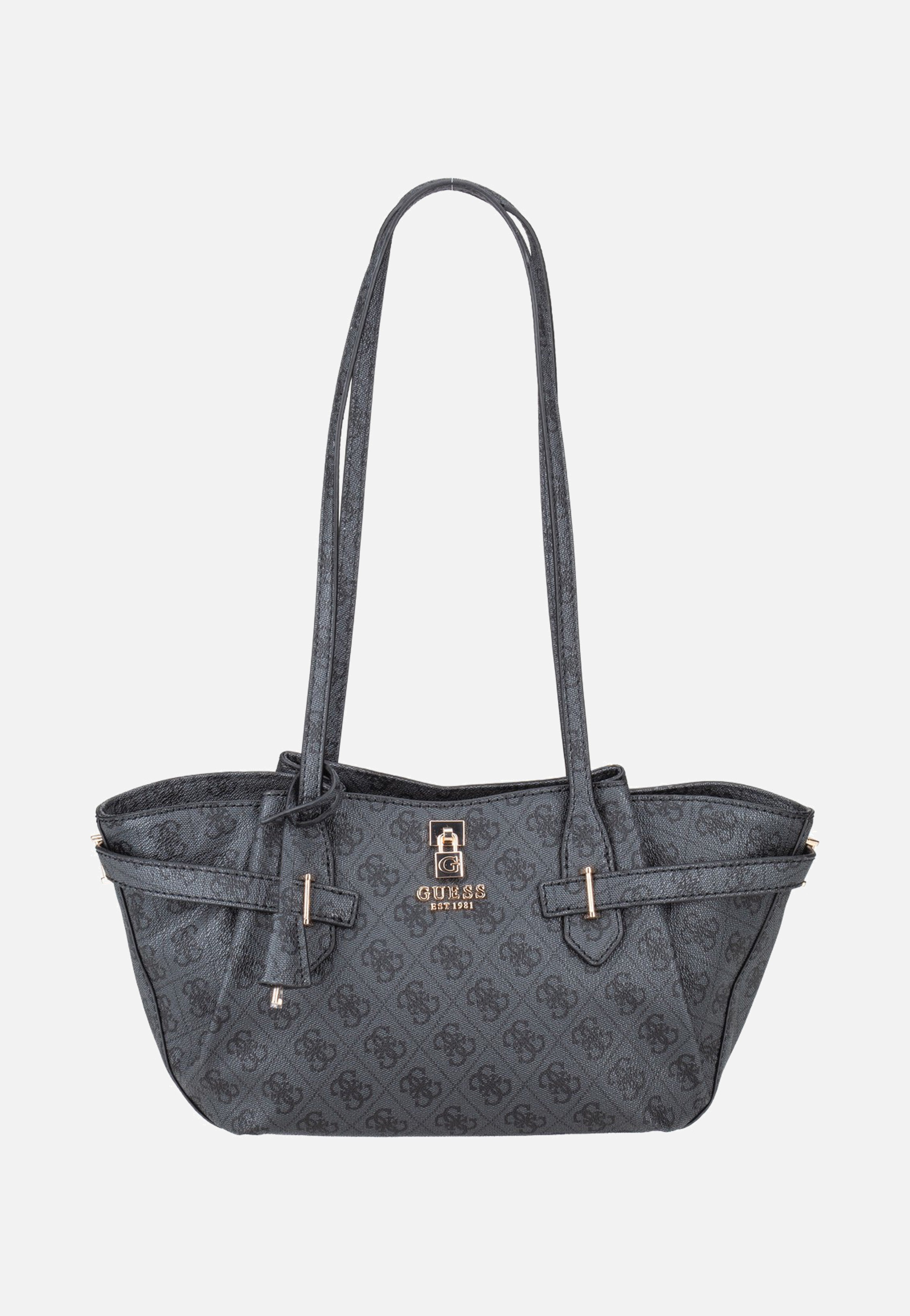 Guess - Yesba Girlfriend Shoulder Coal Logo - Satchel | Women-Image