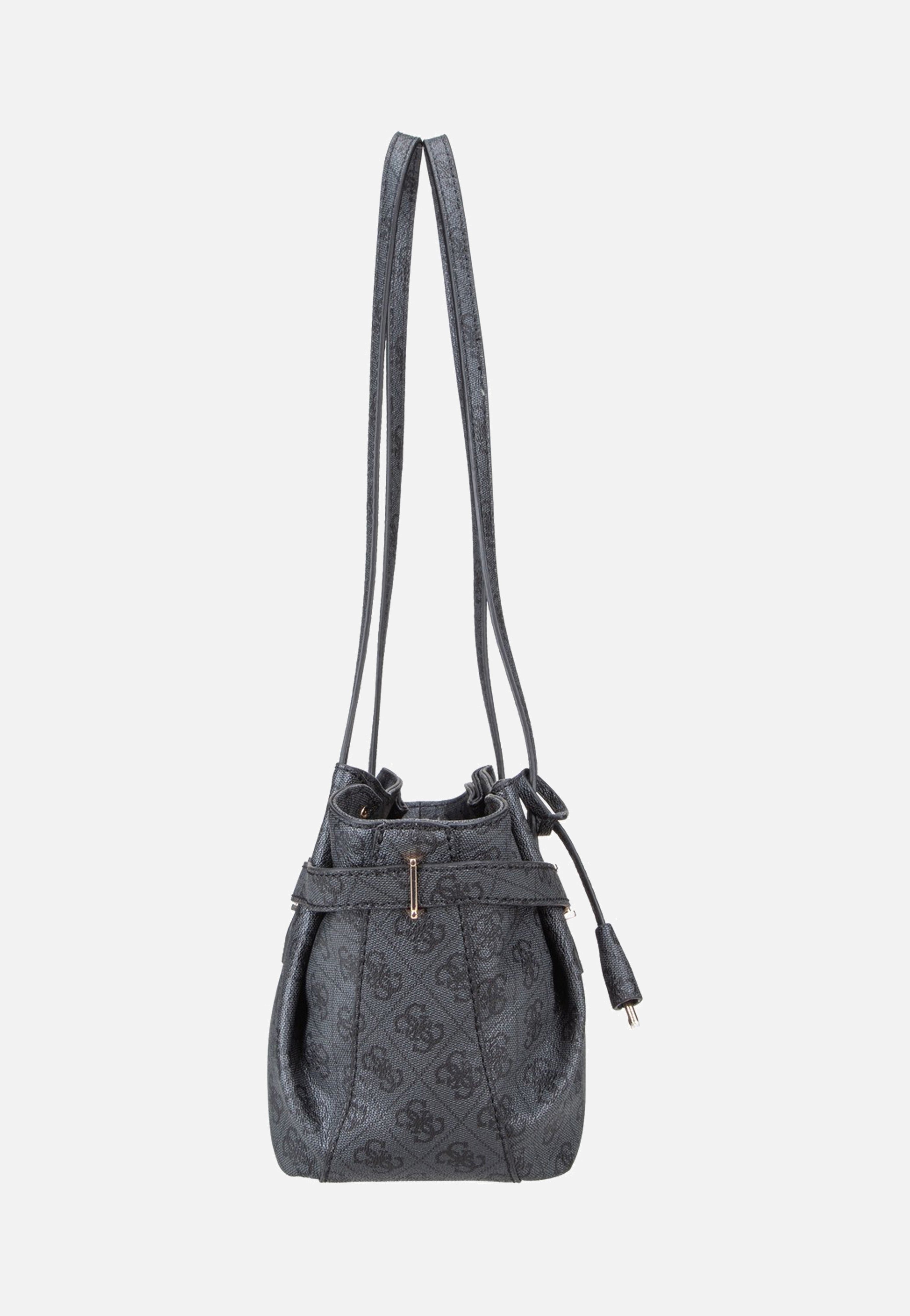 Guess - Yesba Girlfriend Shoulder Coal Logo - Satchel | Women-Image