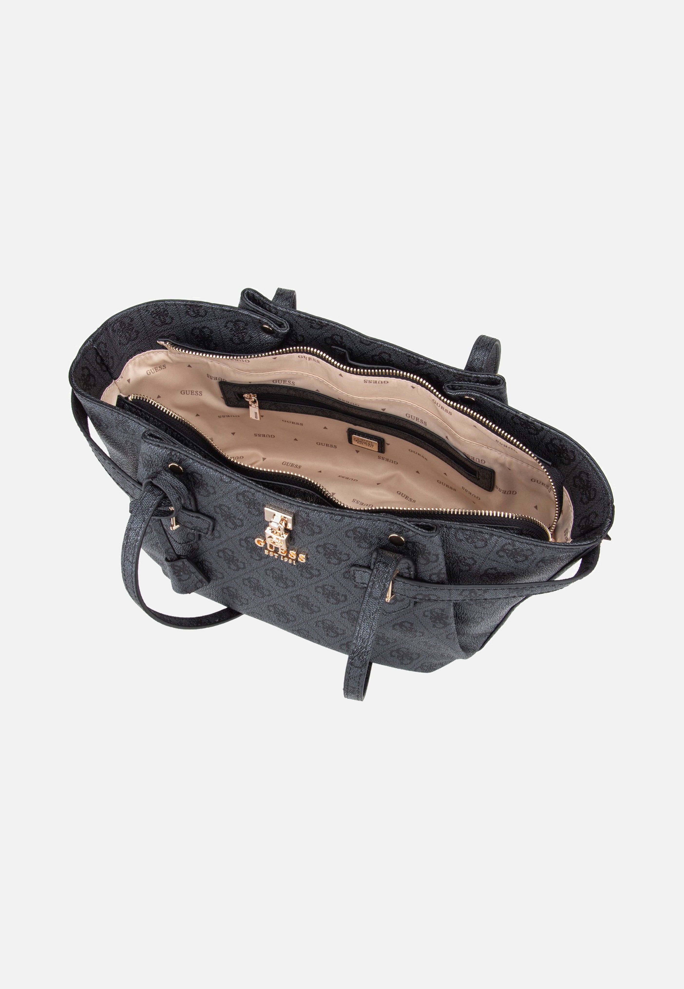 Guess - Yesba Girlfriend Shoulder Coal Logo - Satchel | Women-Image