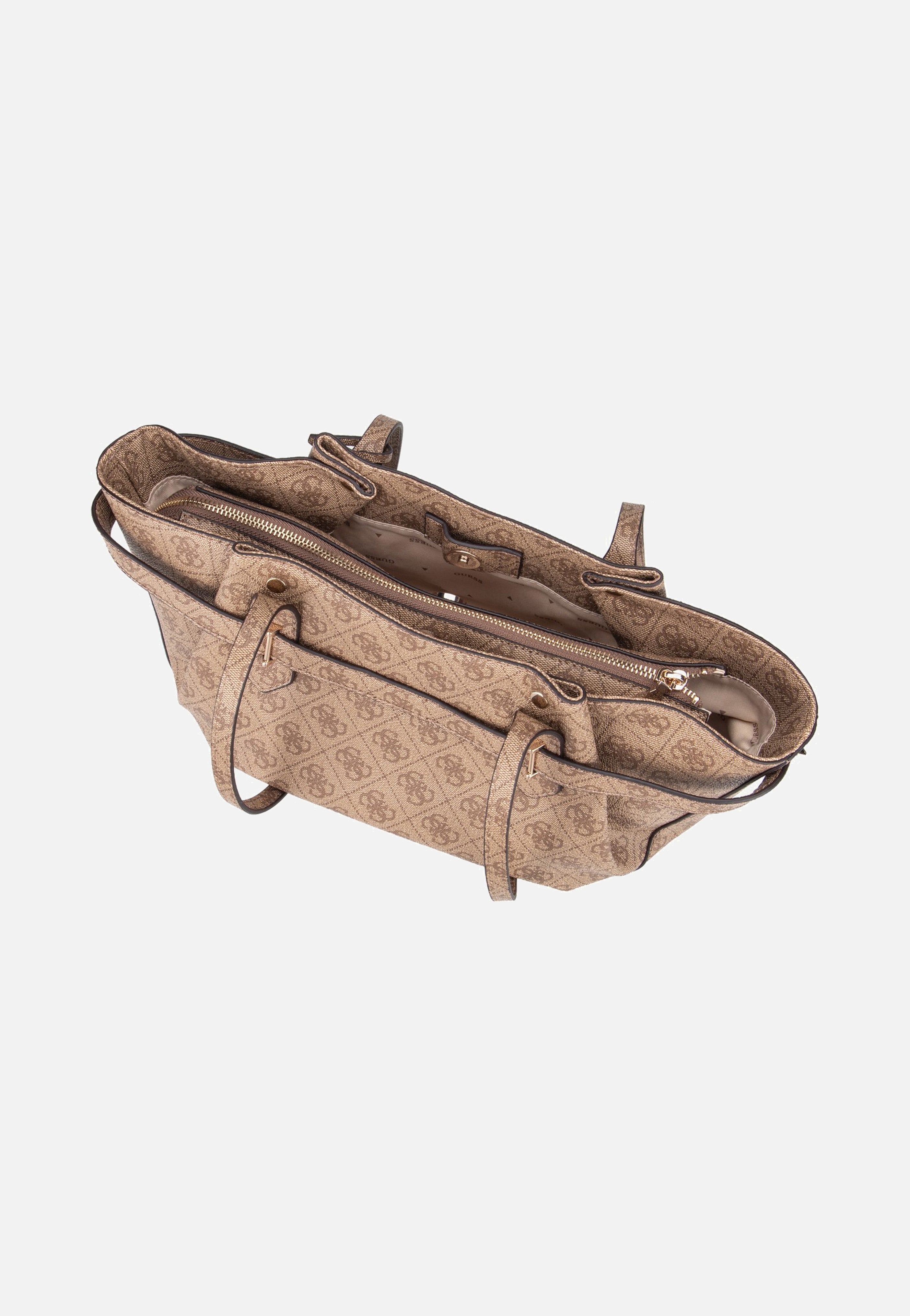 Guess - Yesba Girlfriend Shoulder Latte Logo - Satchel | Women-Image